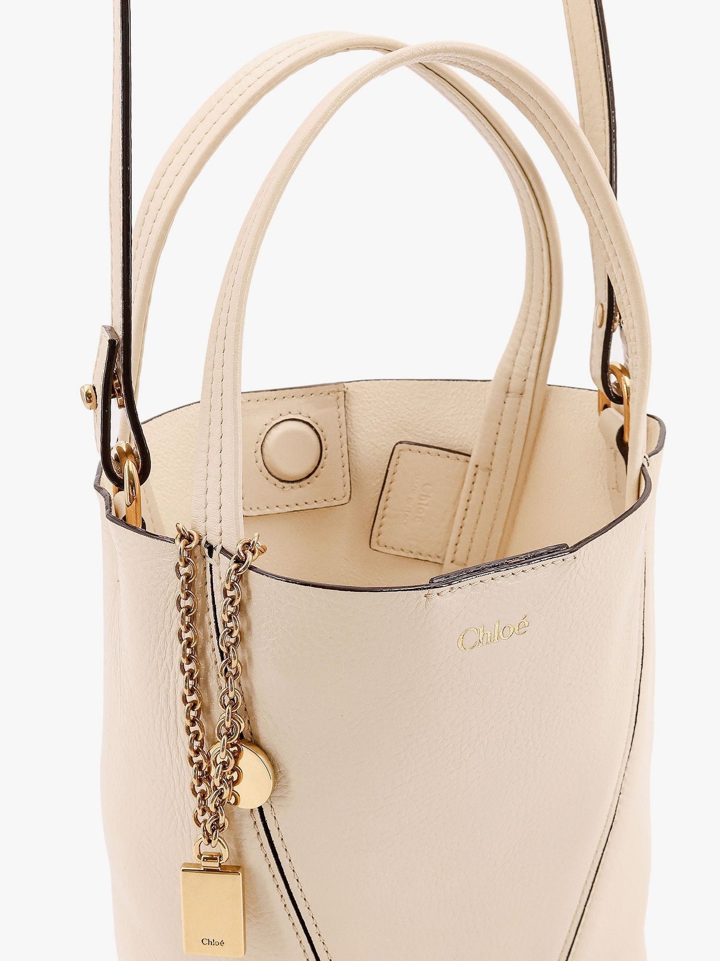 Chloe' Spin Leather Shoulder Bag With Chloé Logo Detail