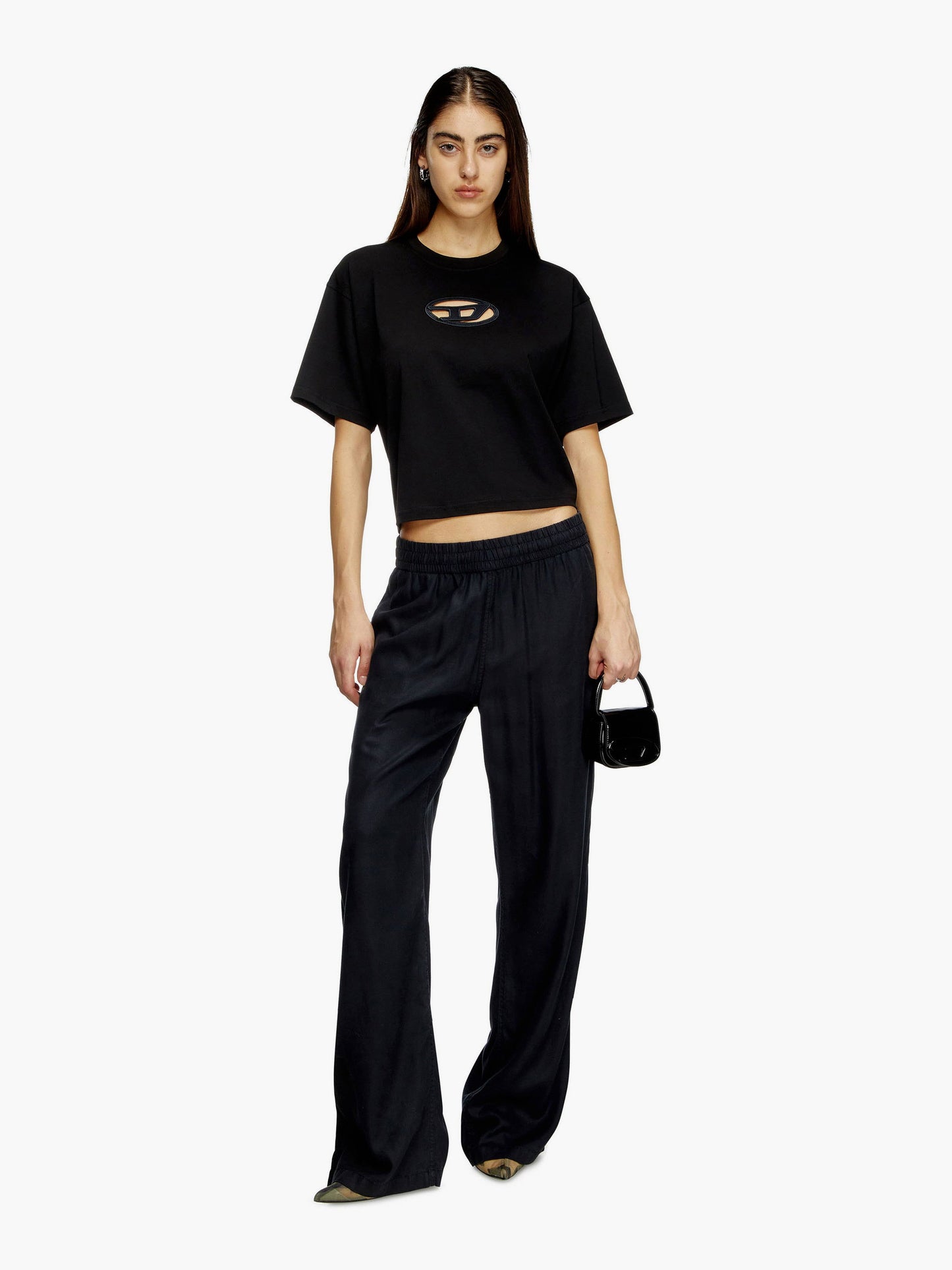 Diesel Cotton T Shirt With Frontal Oval D Logo