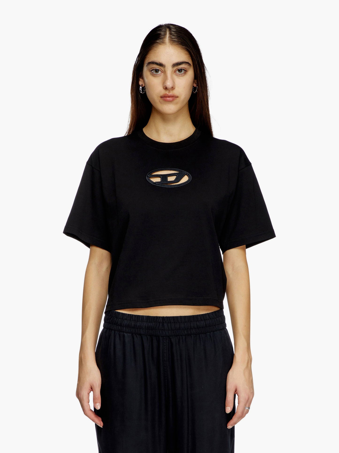 Diesel Cotton T Shirt With Frontal Oval D Logo