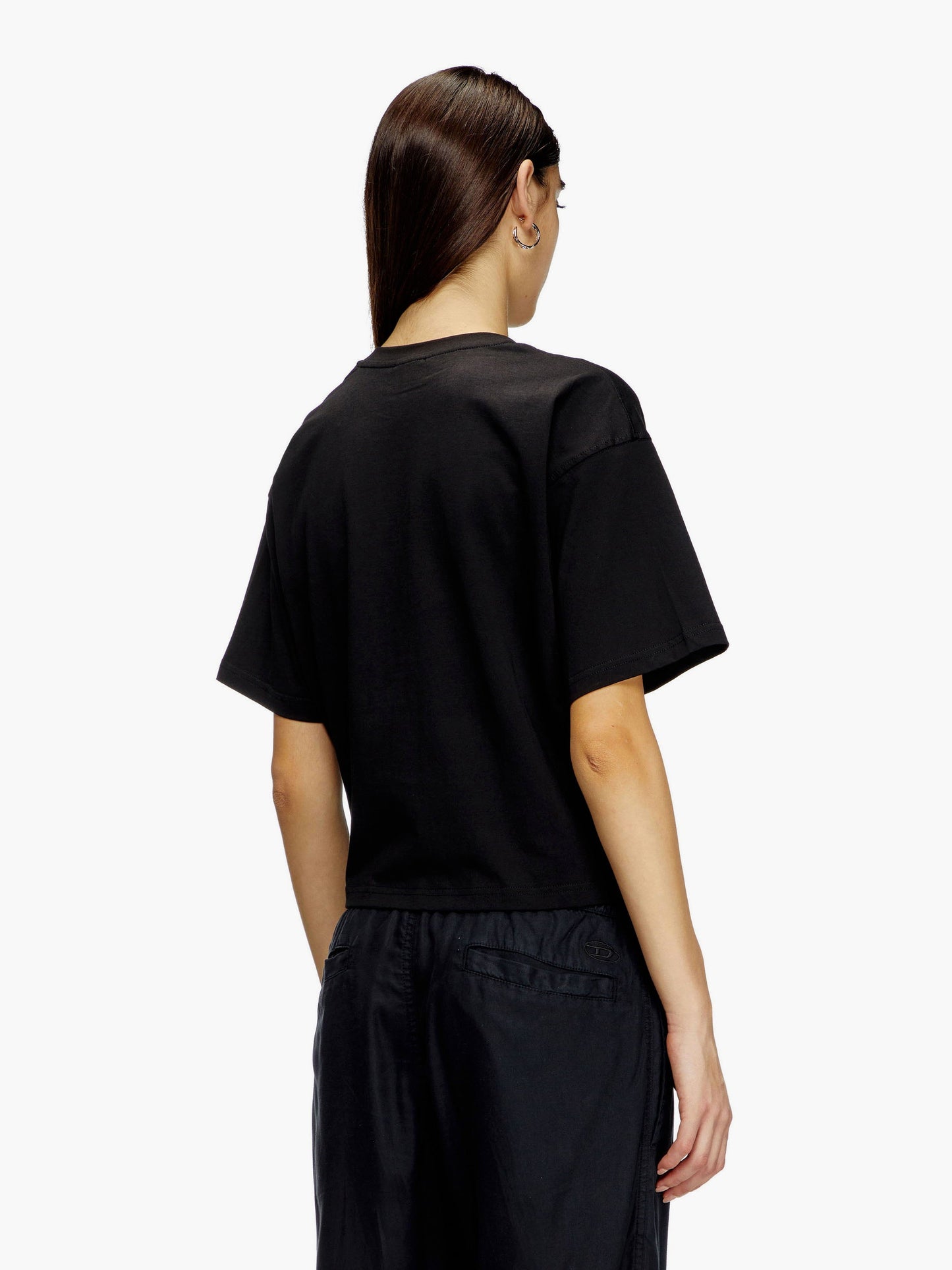 Diesel Cotton T Shirt With Frontal Oval D Logo