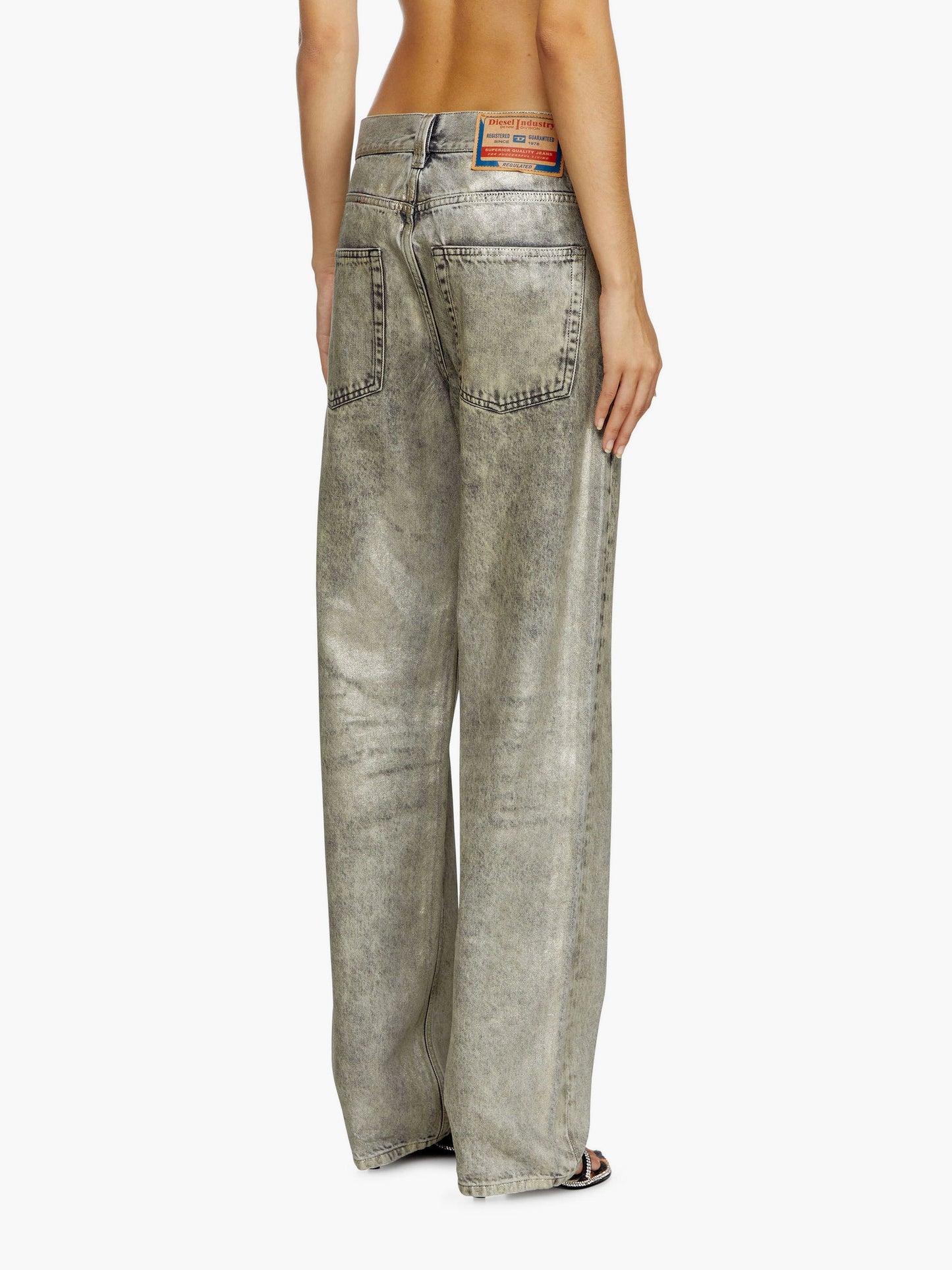 Diesel 1988 D Ark Cotton Jeans With Laminated Effect
