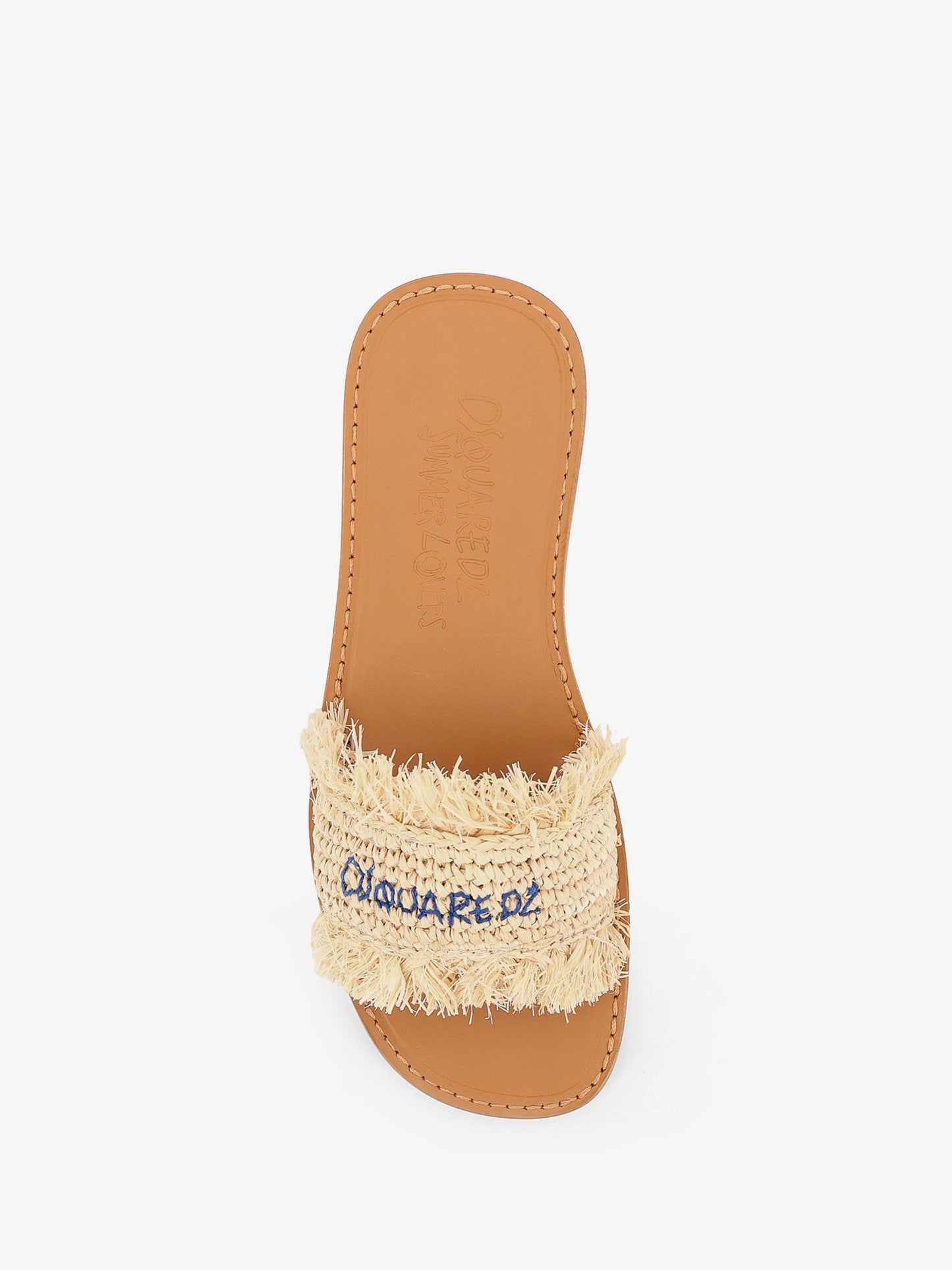 Dsquared2 Dsquared2 Summer Lovers Natural Rafia Flat Sandals
