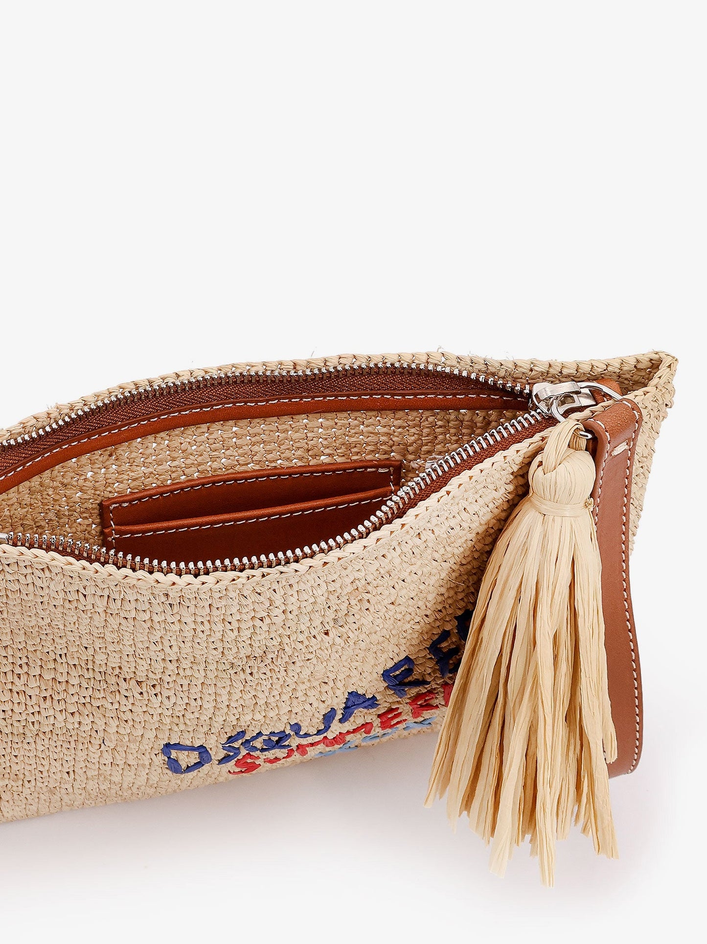 Dsquared2 Dsquared2 Summer Lovers Natural Rafia Clutch