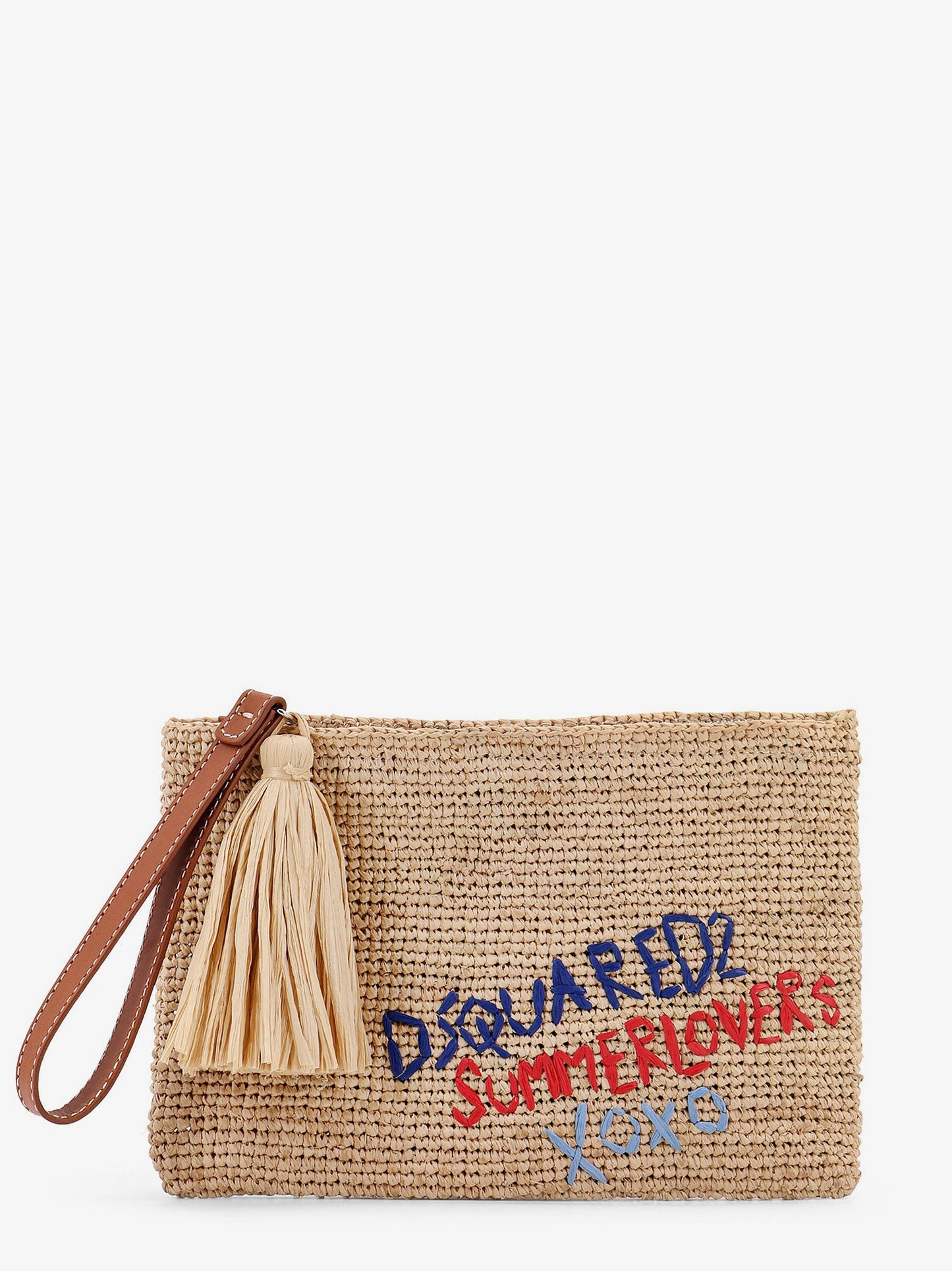 Dsquared2 Dsquared2 Summer Lovers Natural Rafia Clutch