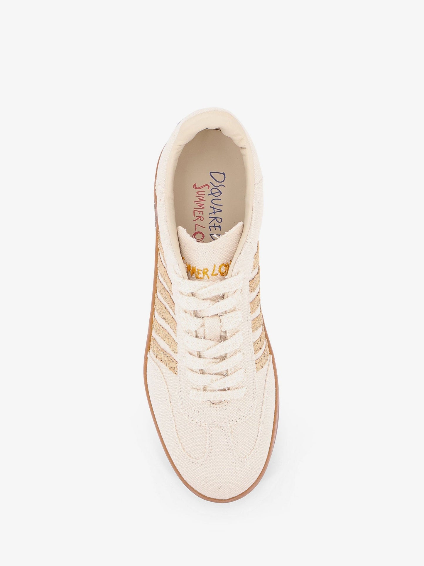 Dsquared2 Boxer Dsquared2 Summer Lovers Canvas And Natural Rafia Sneakers