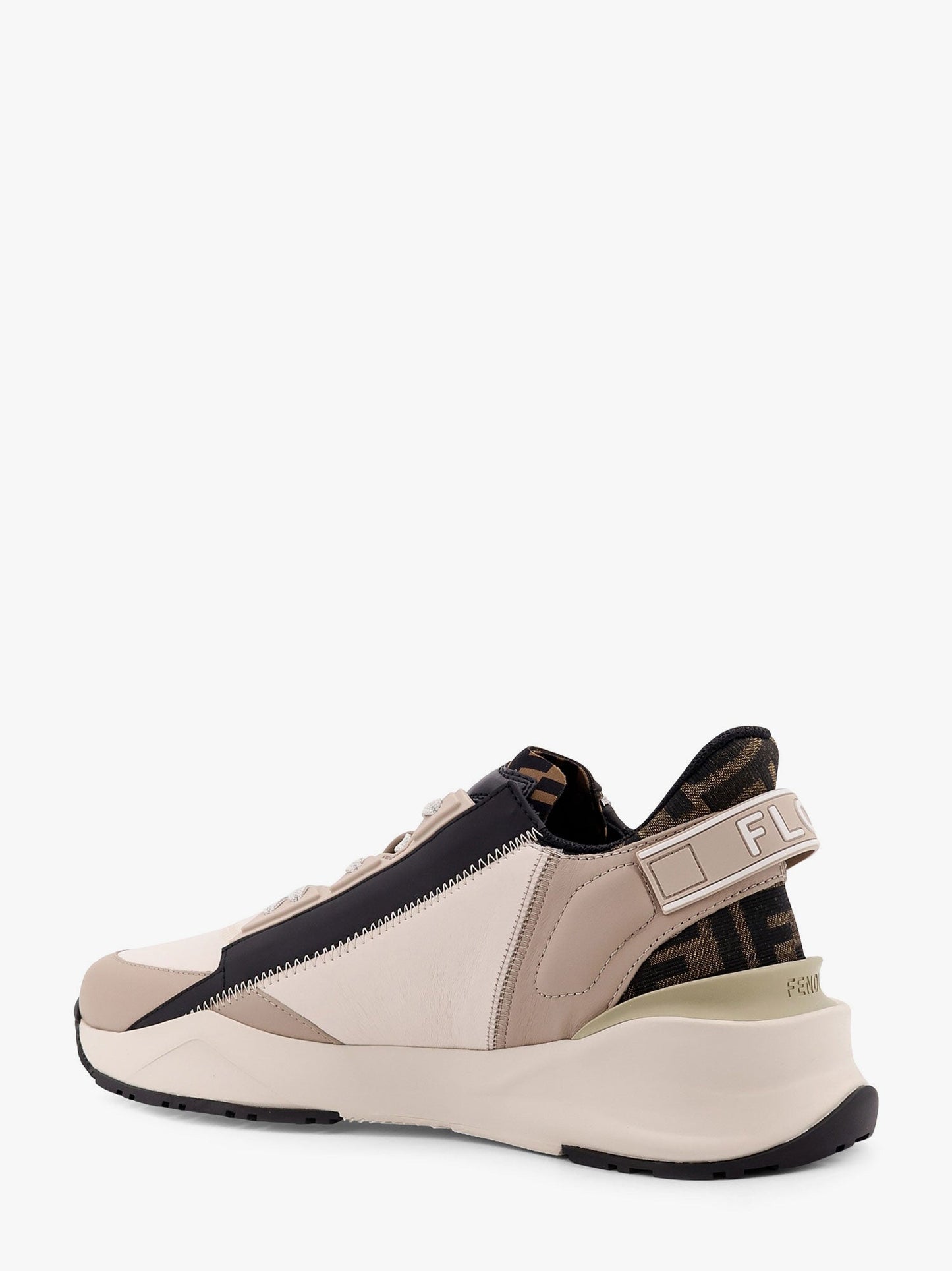 Fendi Fendi Flow Leather Sneakers With Ff Motif