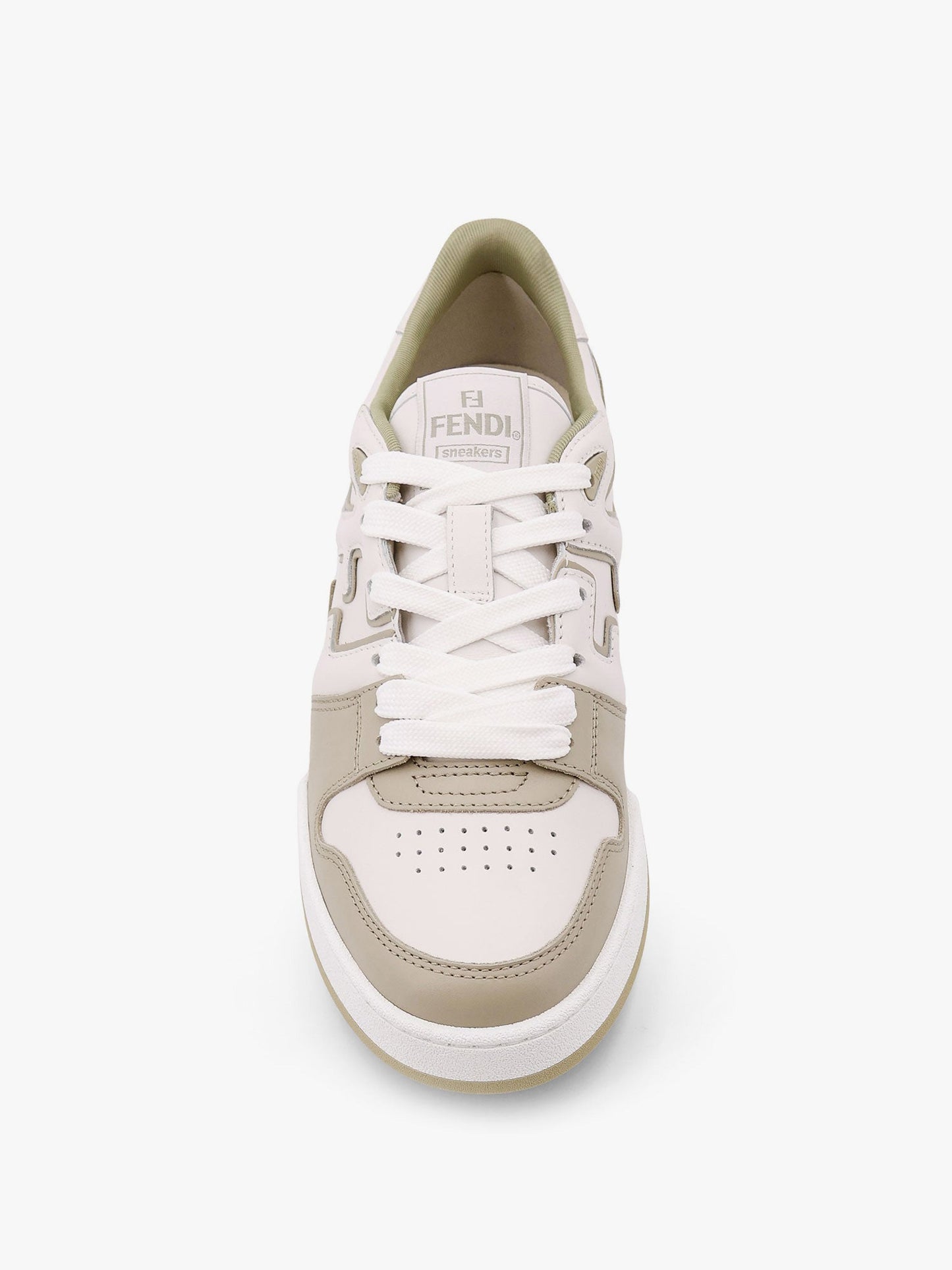 Fendi Leather Sneakers With Ff Lateral Logo