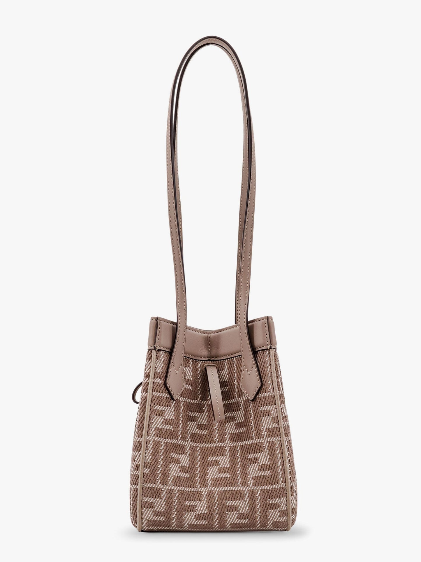 Fendi Origami Mini Leather And Denim Effect Ff Jacquard Transformable Mini Bag