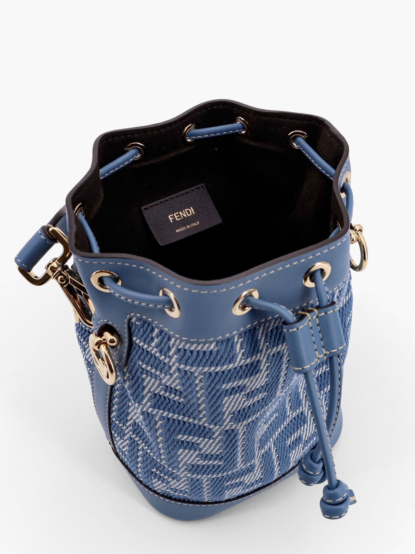 Fendi Mon Tresor Ff Jacquard Fabric Bucket Bag