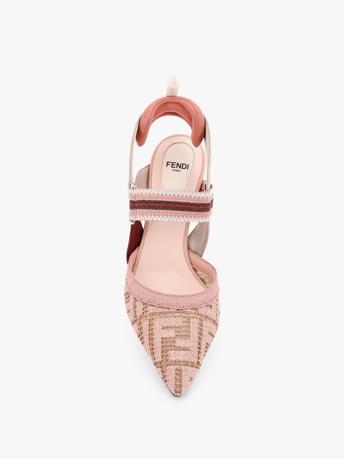 Fendi Colibrì Mesh Slingback With Ff Embroidery
