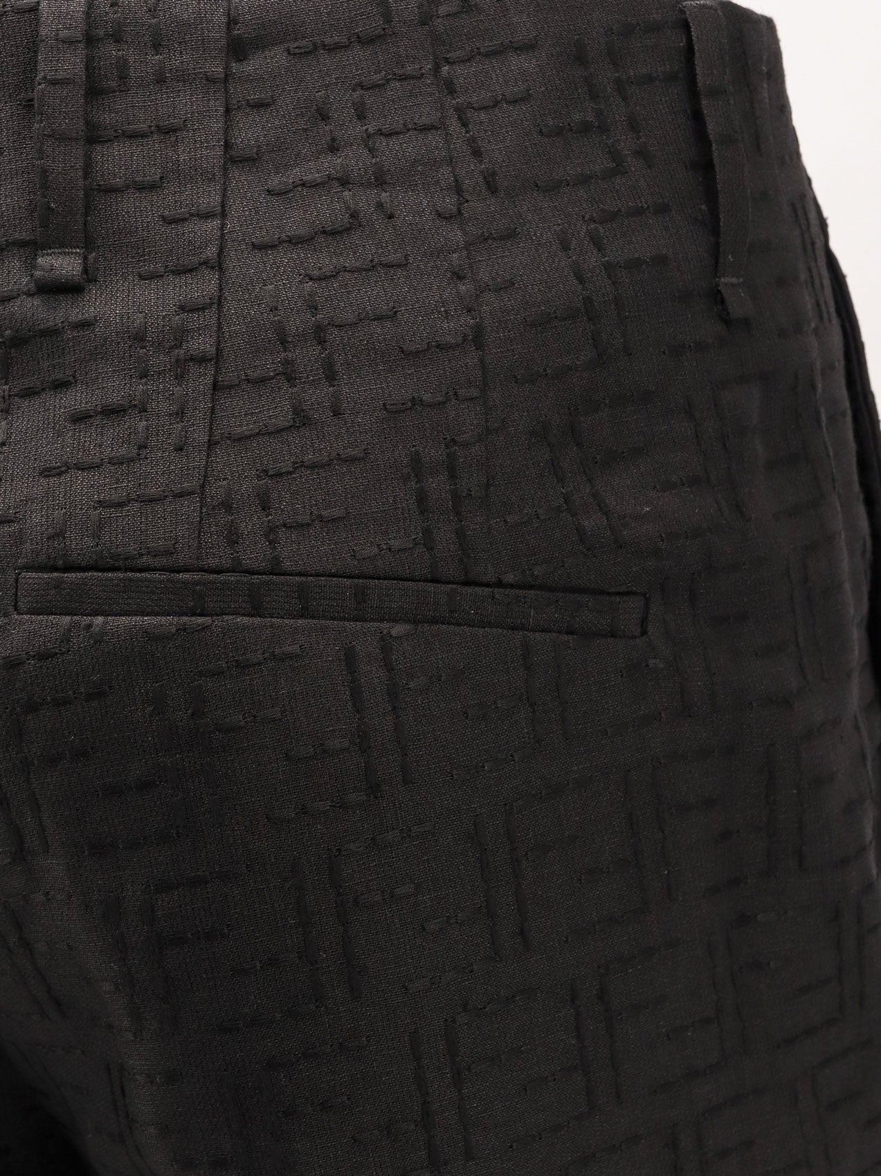 Fendi Ff Jacquard Linen Trouser