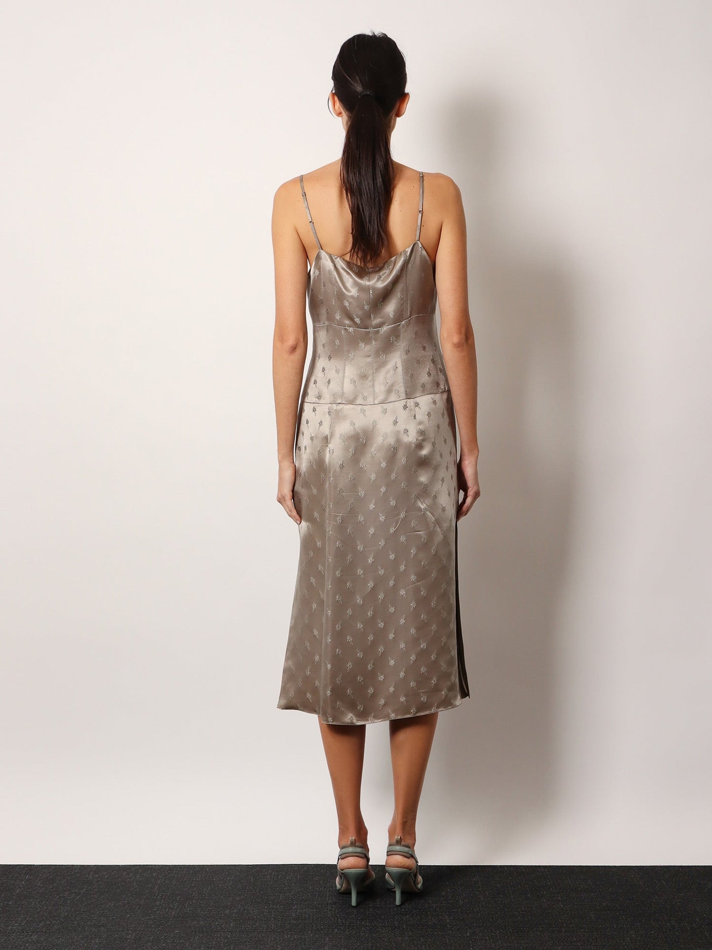 Fendi Satin Dress With Floral Motif