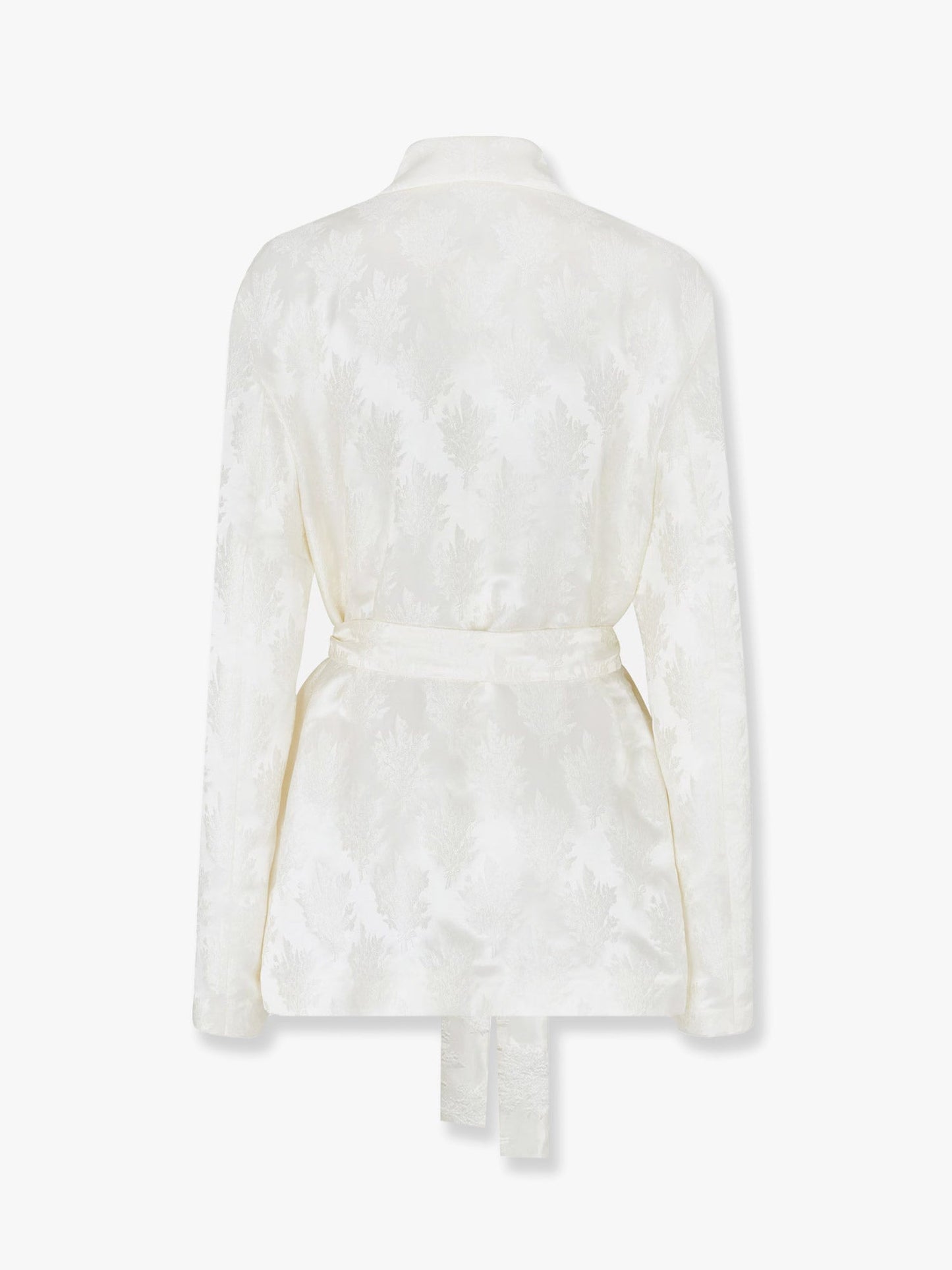 Fendi Jacquard Silk Blazer With Floral Motif