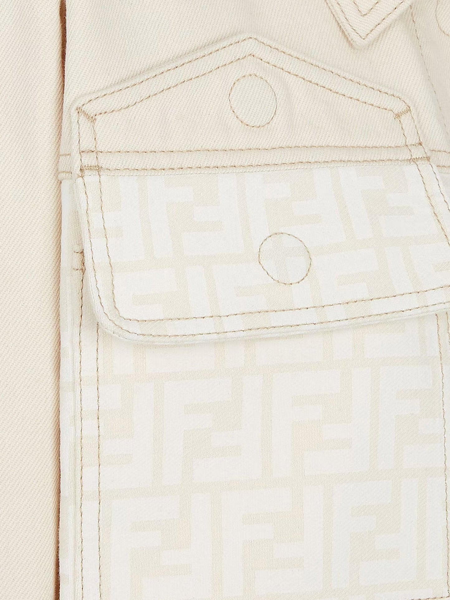 Fendi Ff Off White Denim Jacket