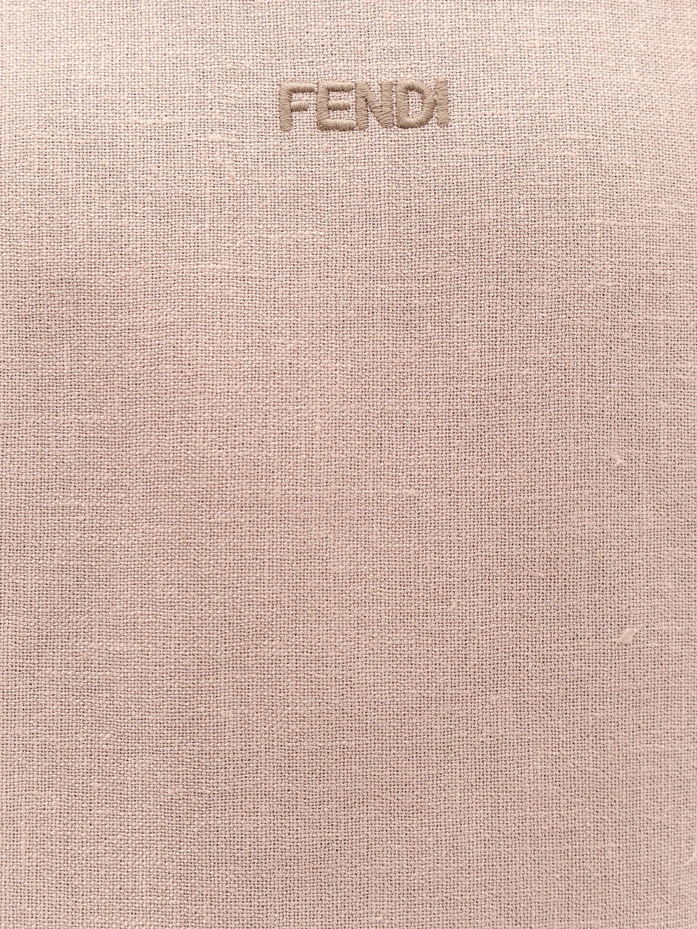 Fendi Linen Skirt With Side Zip And Slit