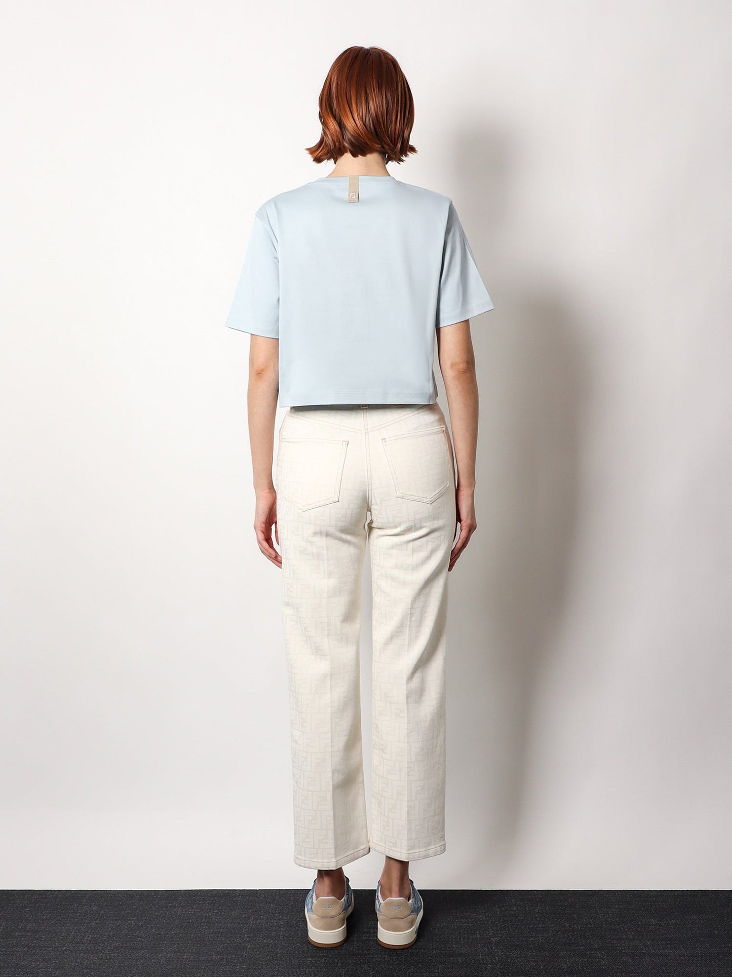 Fendi Crop Jersey T Shirt