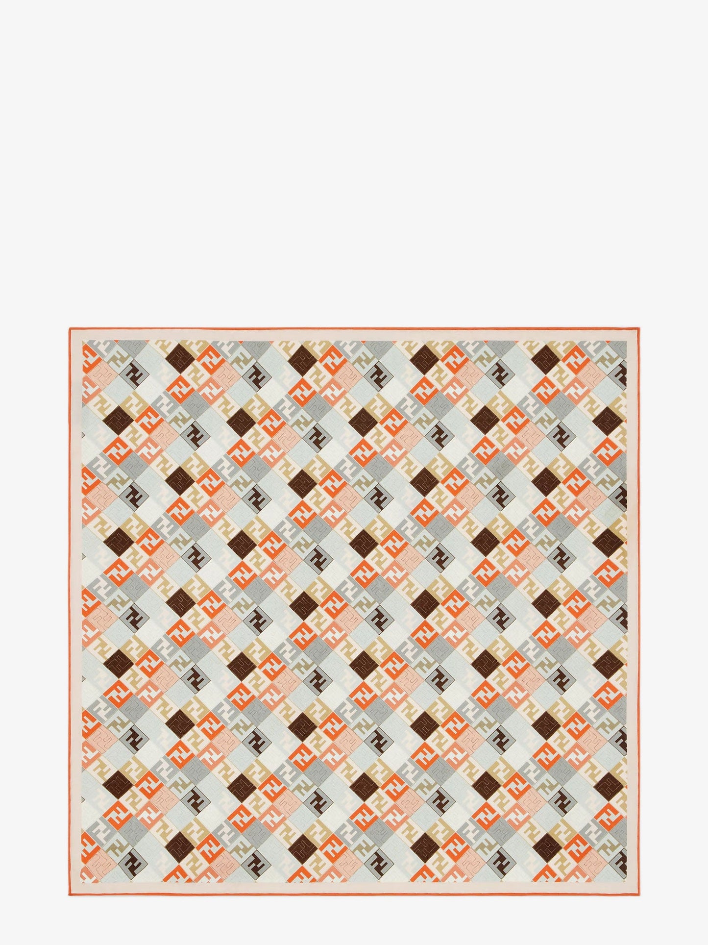Fendi Ff Organic Silk Twill Foulard
