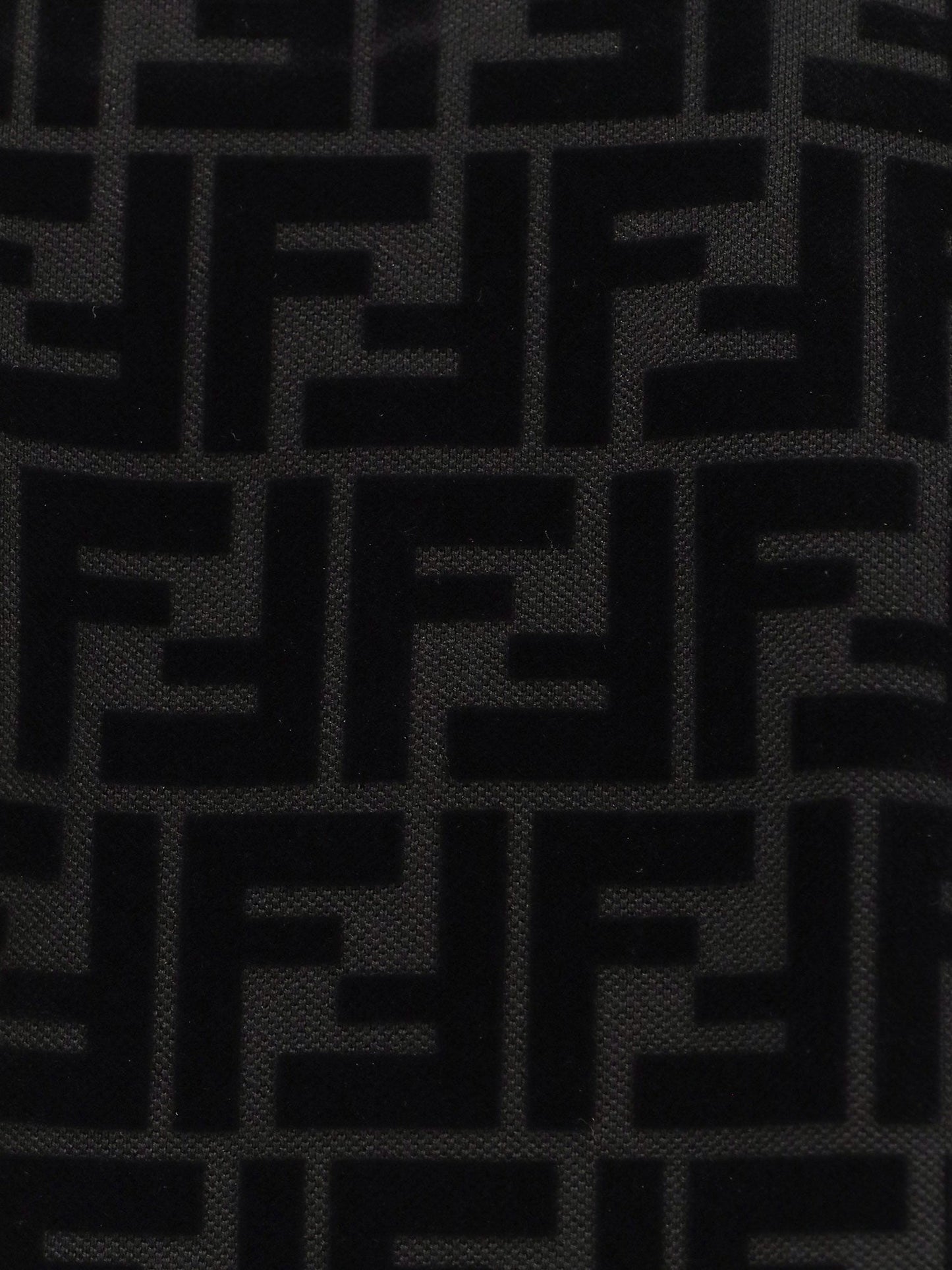Fendi Cotton Piquet T Shirt With Flocked Ff Motif