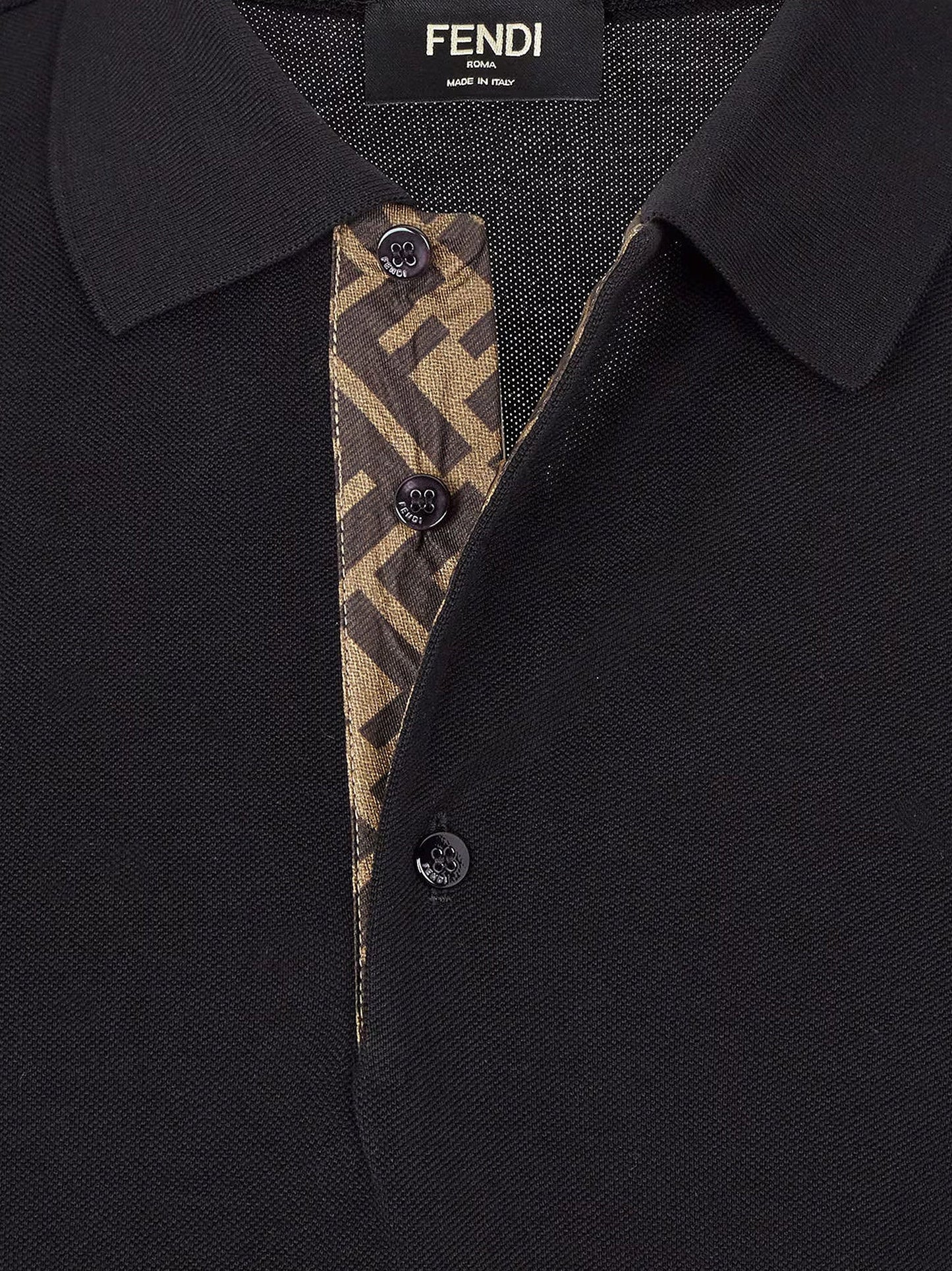 Fendi Cotton Piquet Polo Shirt