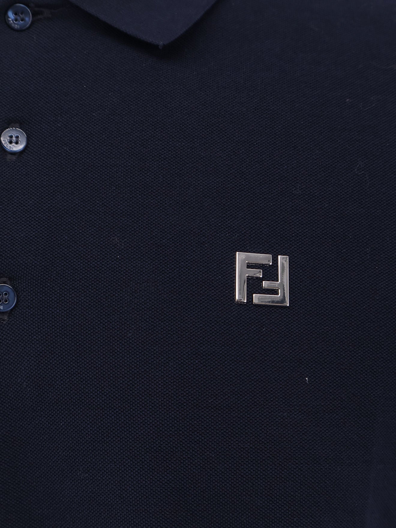 Fendi Cotton Polo Shirt With Ff Detail