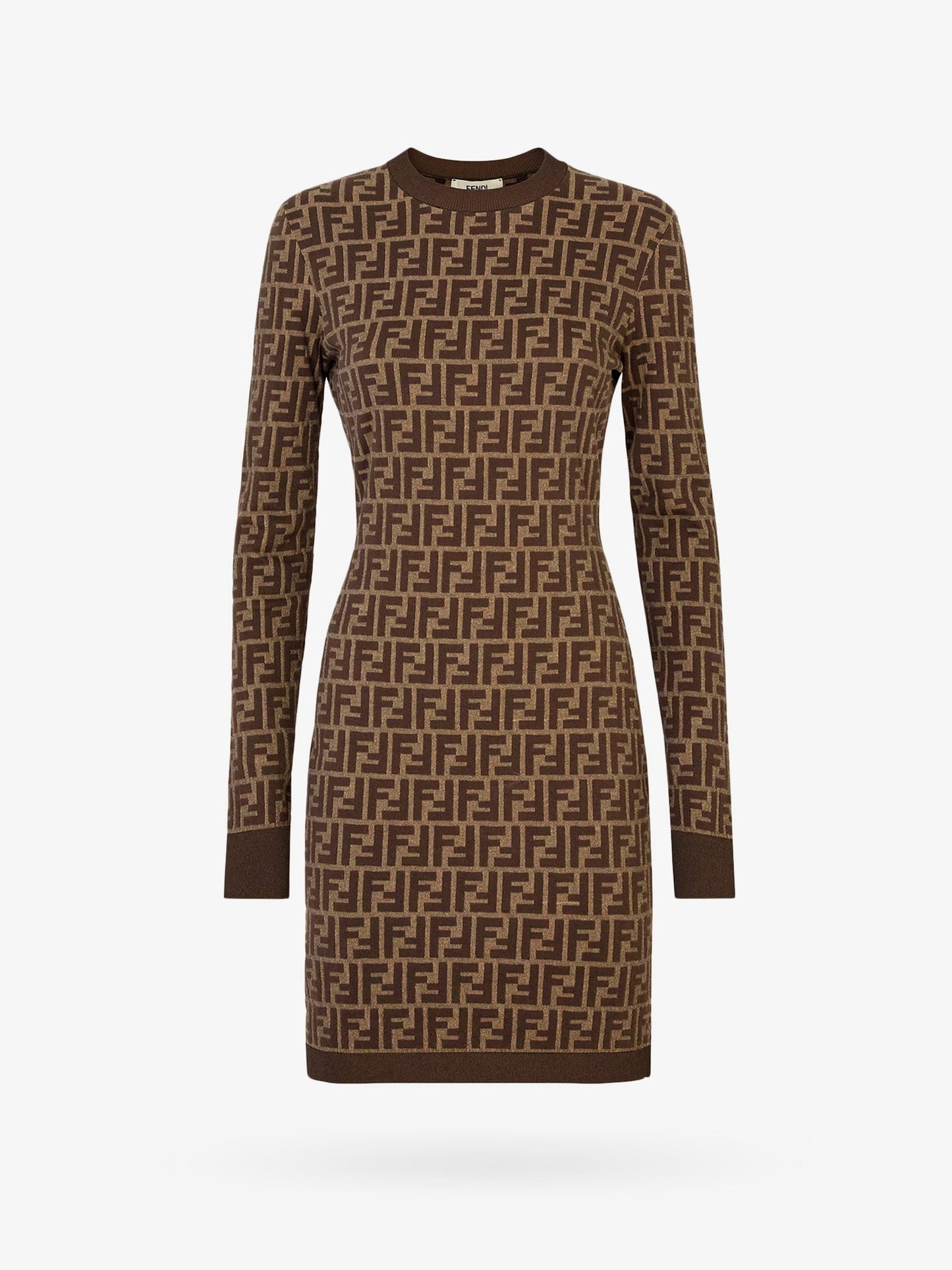 Fendi Cotton Dress With Ff Motif