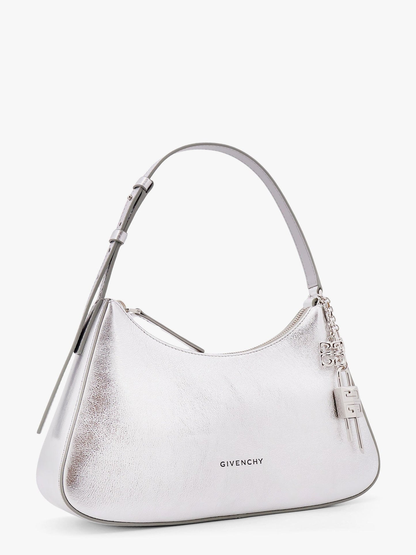 Givenchy Lucky Lock Metallic Leather Shoulder Bag