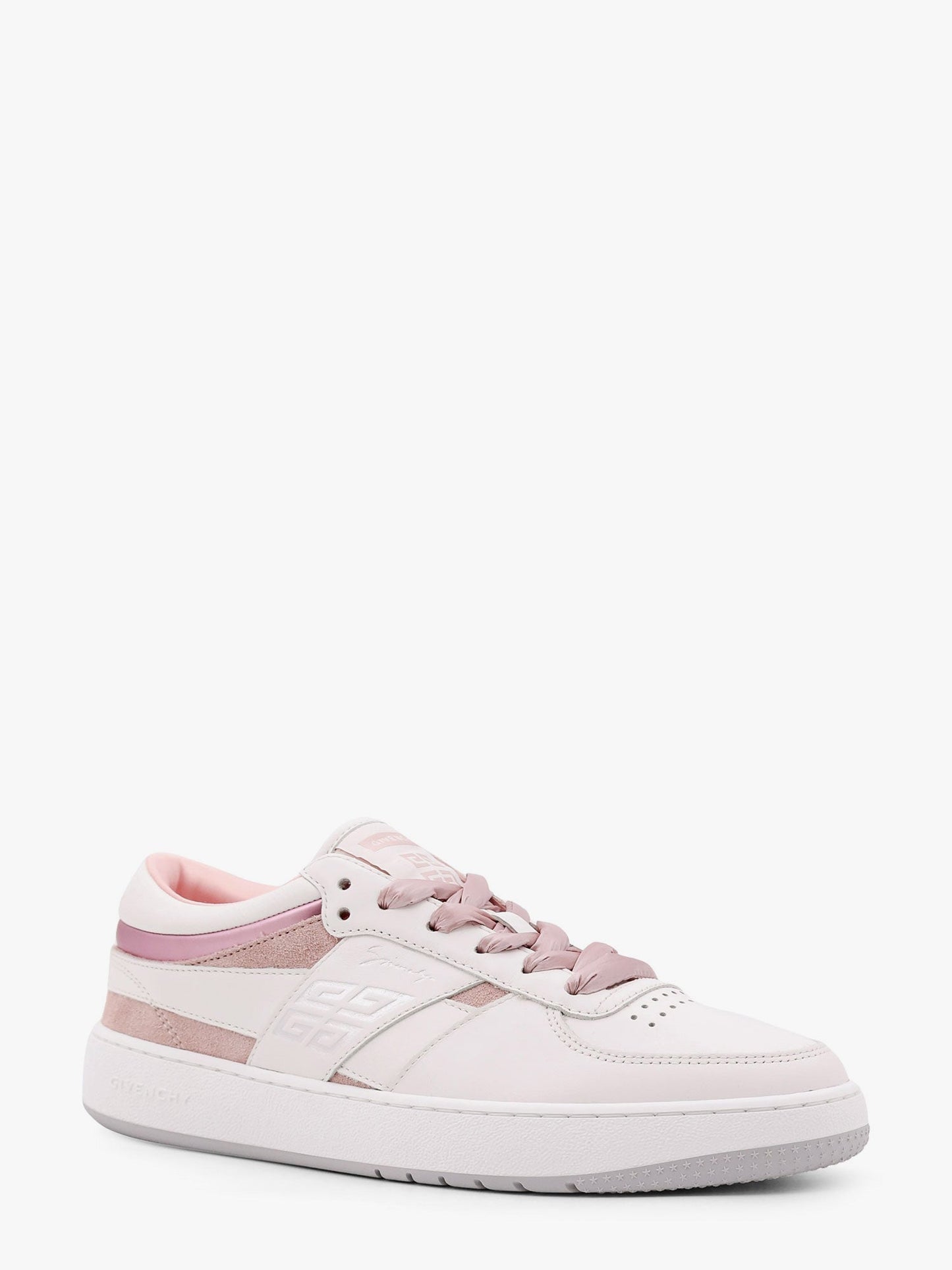 Givenchy G Move Leather And Suede Sneakers With Givenchy Engraving