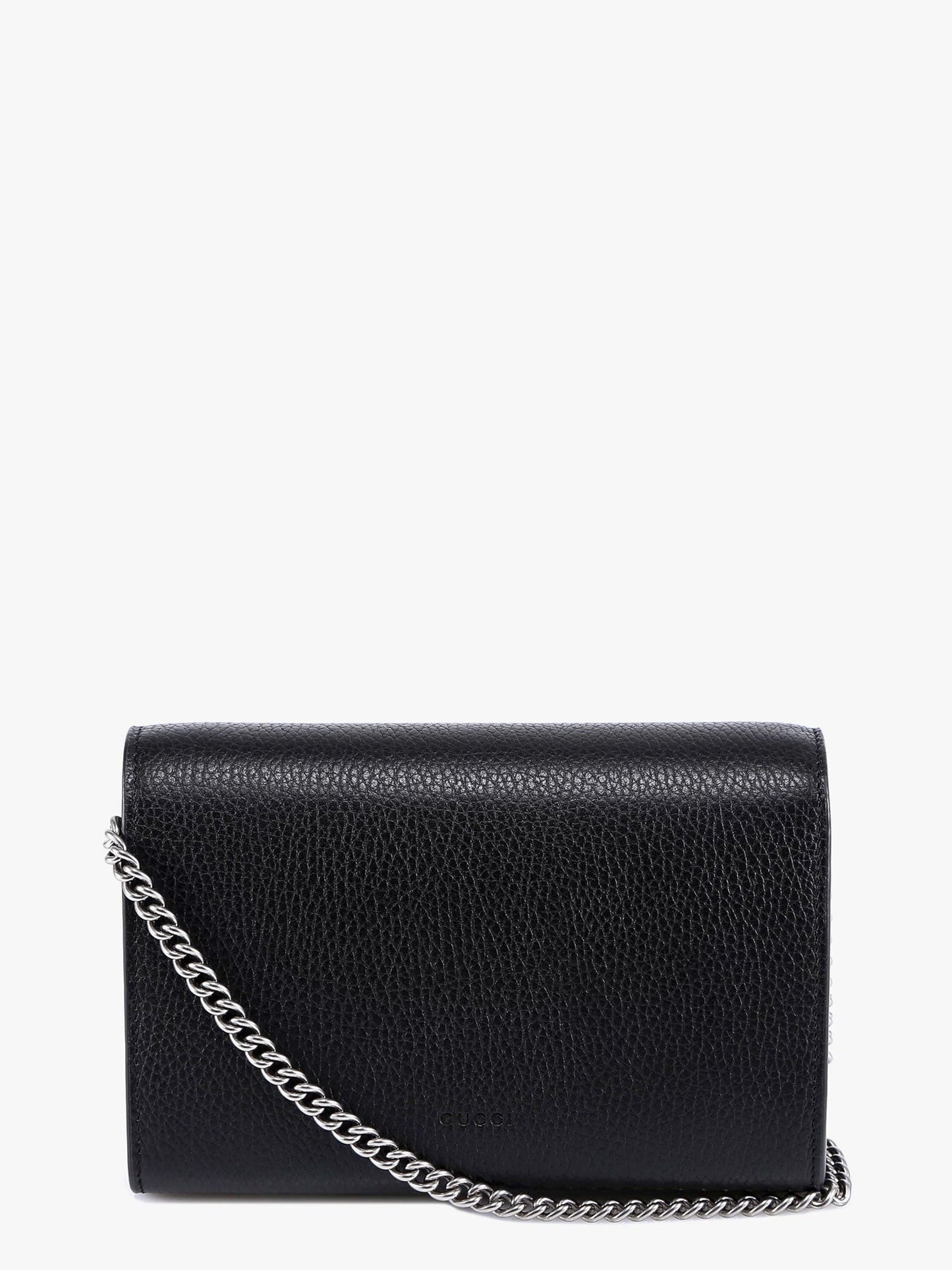 Gucci Leather Shoulder Bag With Iconic Tiger Heads Buckle