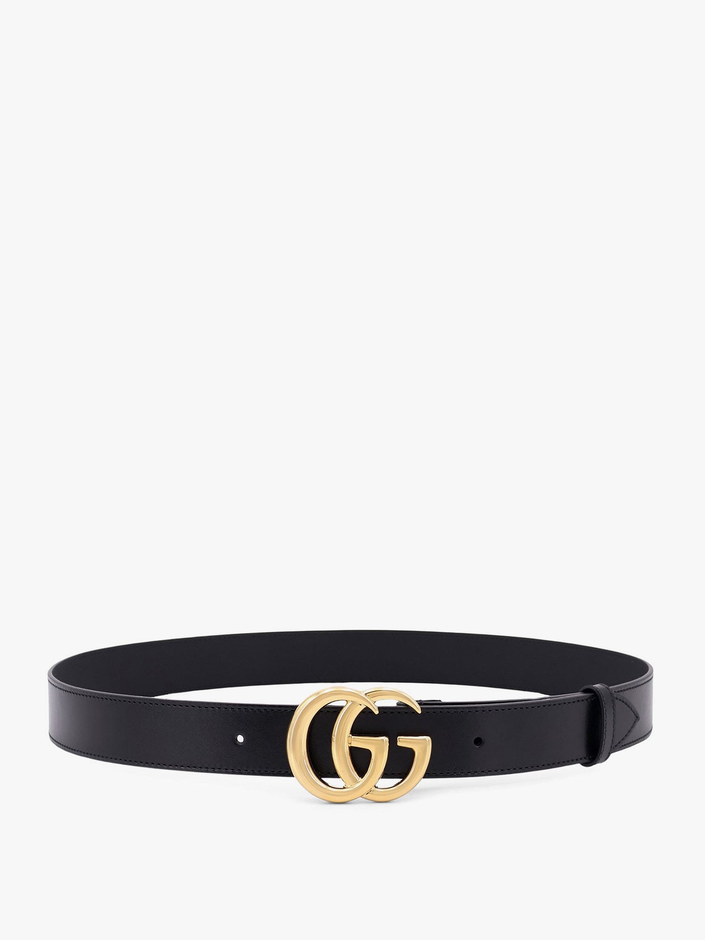 Gucci Gg Marmont Leather Belt With Shiny Buckle