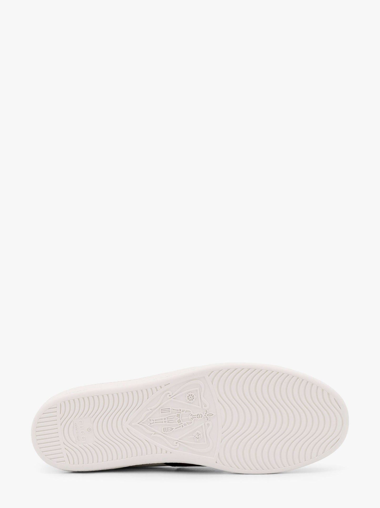 Gucci Ace Low Top Leather Sneakers With Iconic Web Band