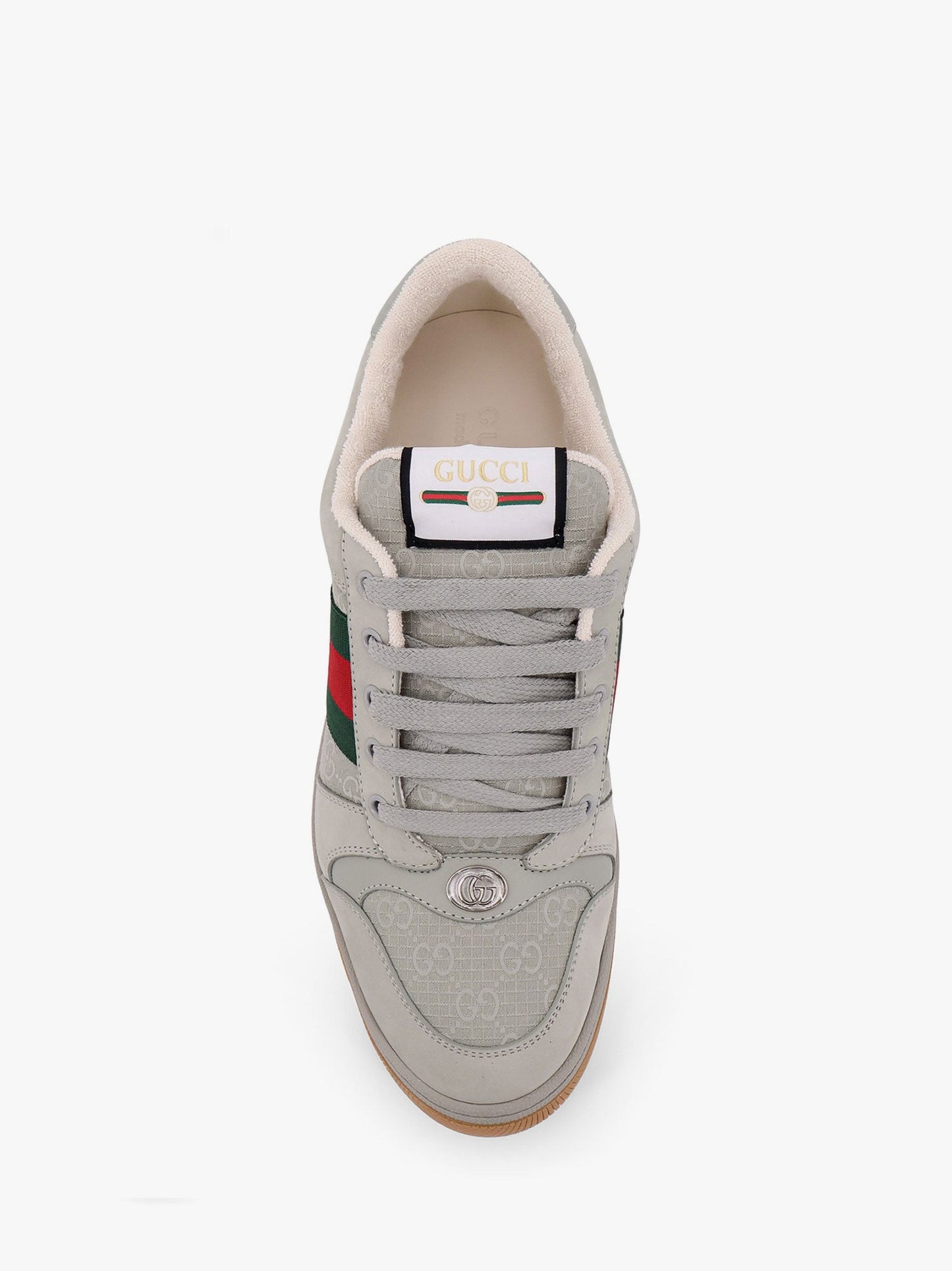 Gucci Screener Gg Fabric Sneakers With Web Detail