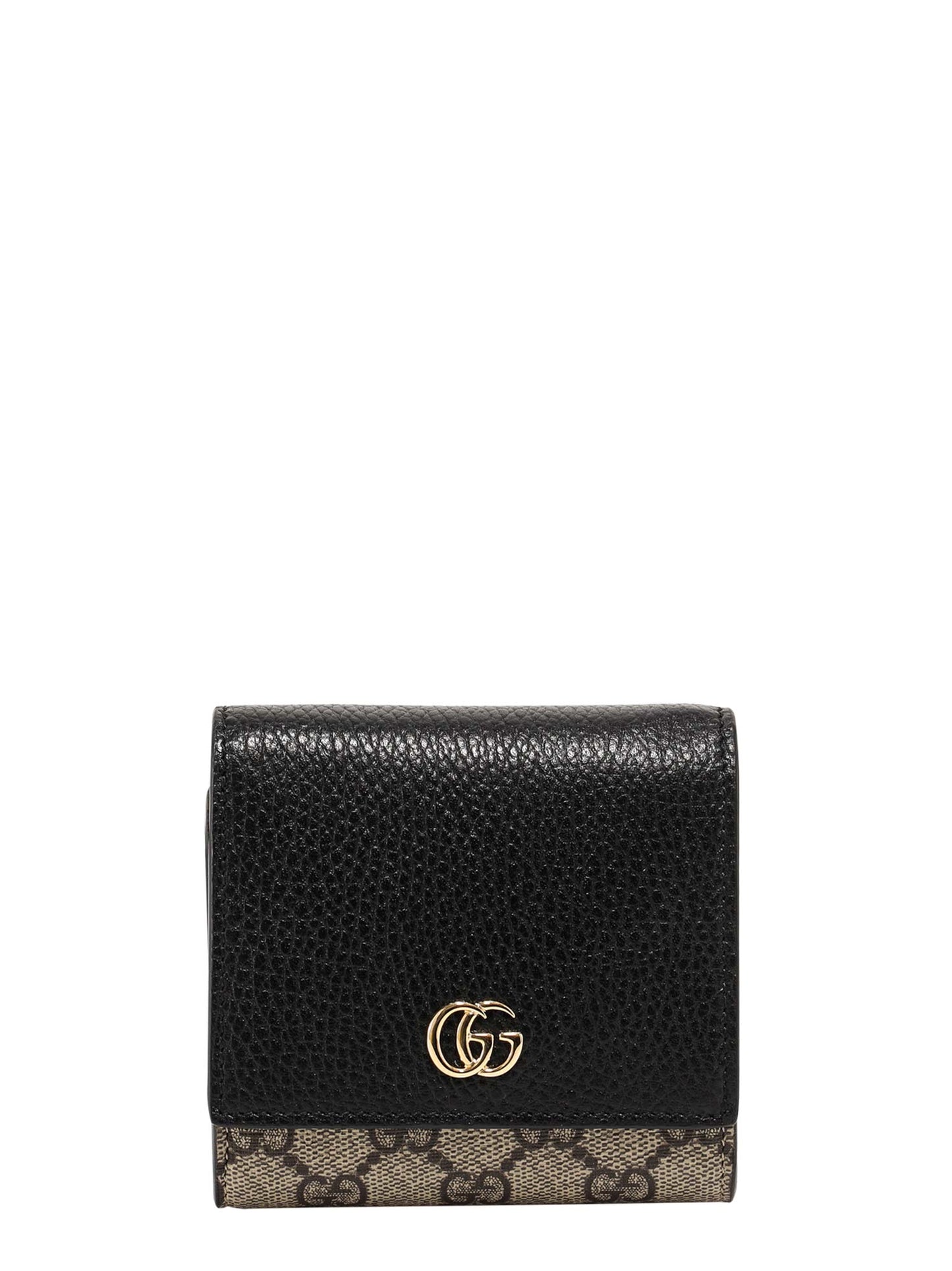 Gucci Supreme Gg Fabric And Leather Wallet