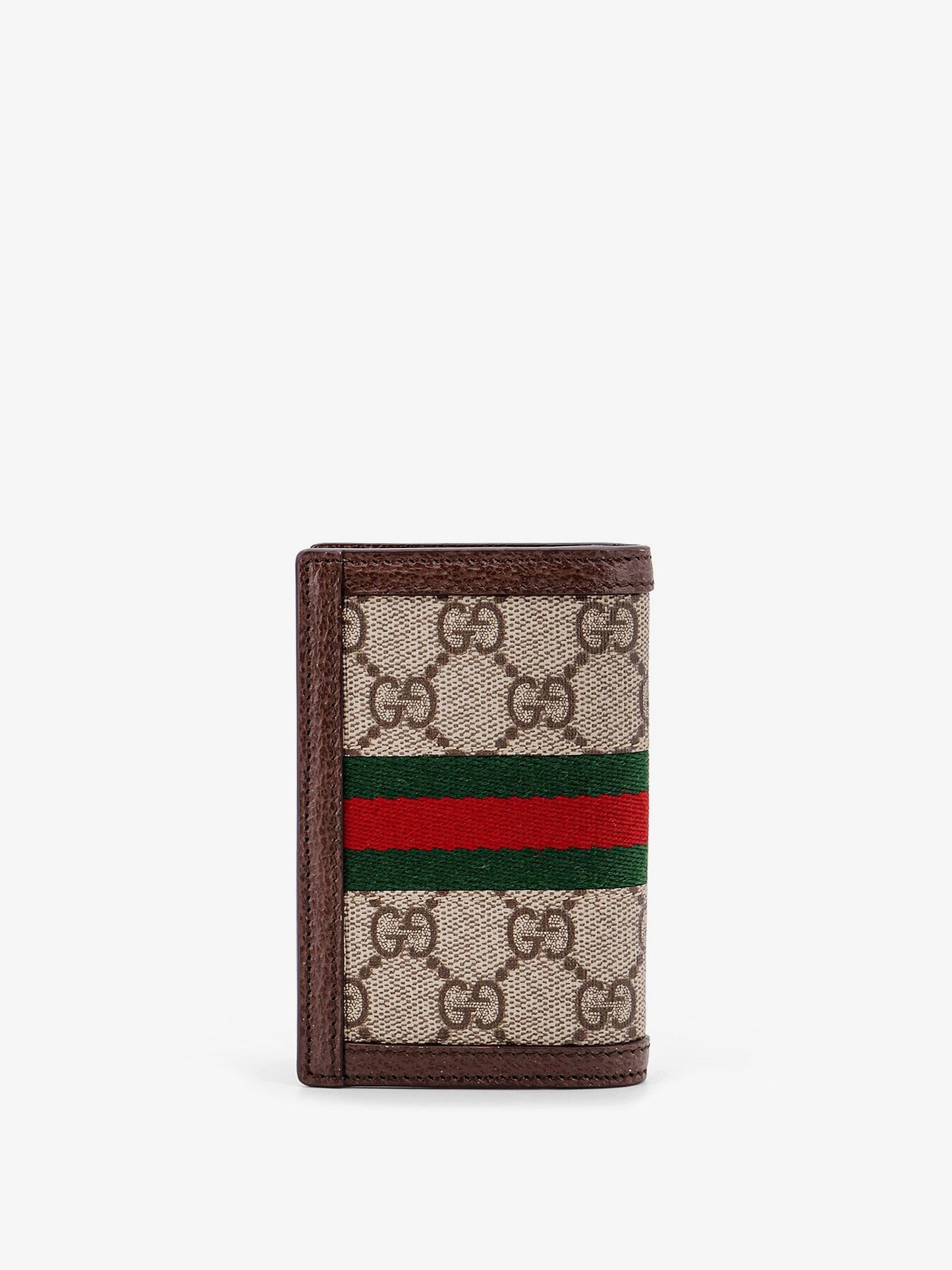 Gucci Gg Supreme Fabric And Leather Card Holder