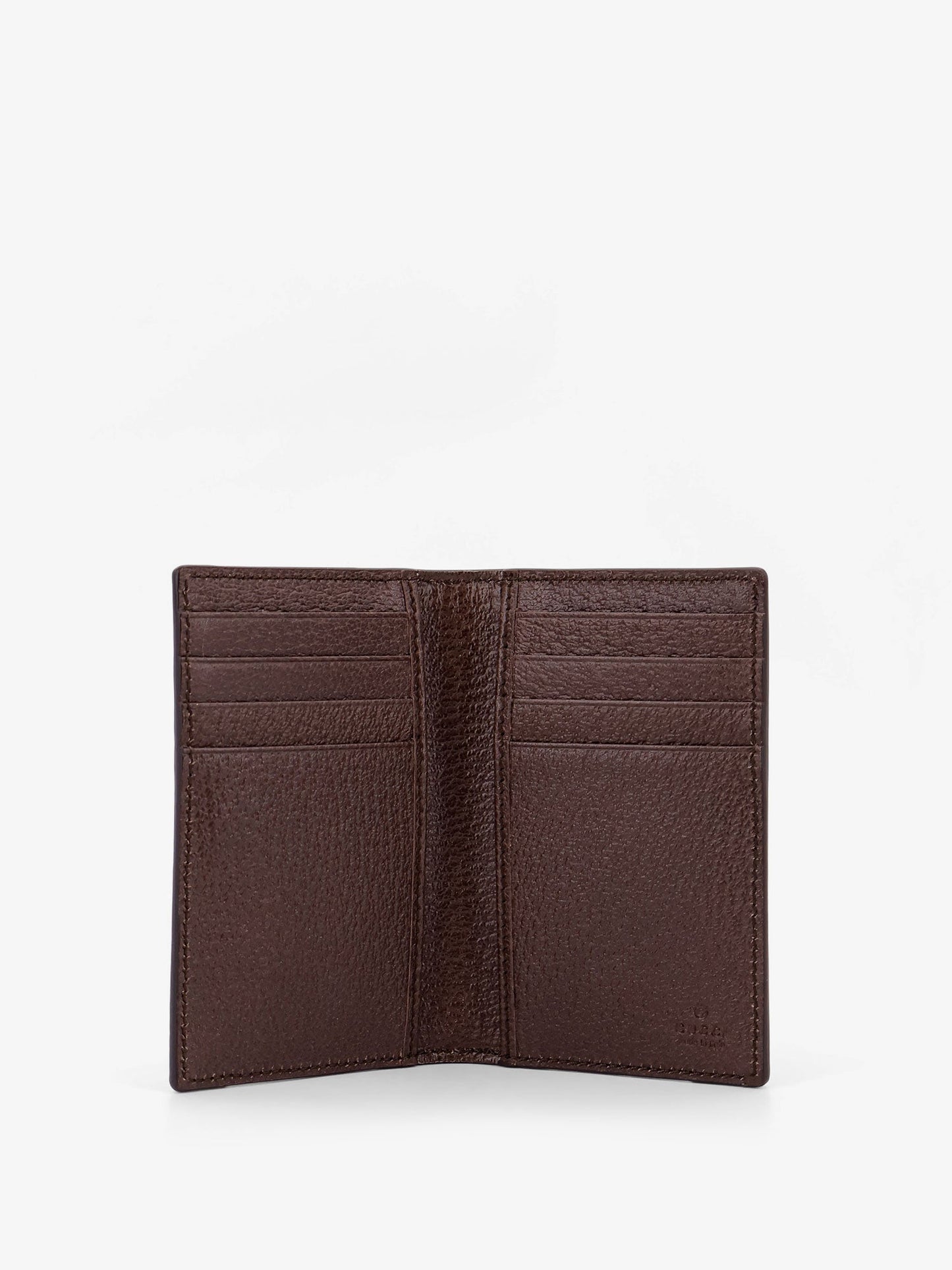 Gucci Gg Supreme Fabric And Leather Card Holder