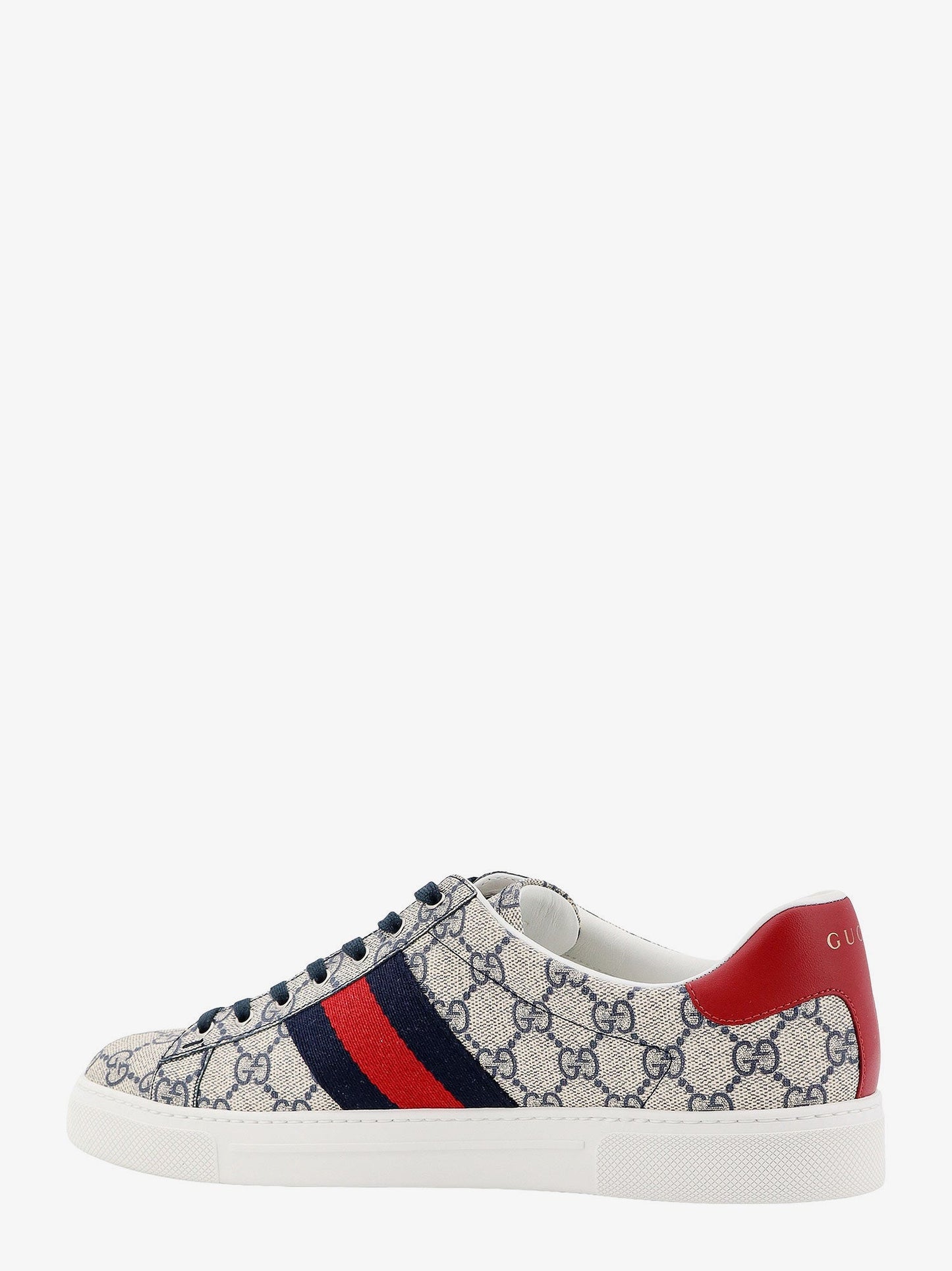Gucci Gg Supreme Fabric Sneakers With Lateral Web Band