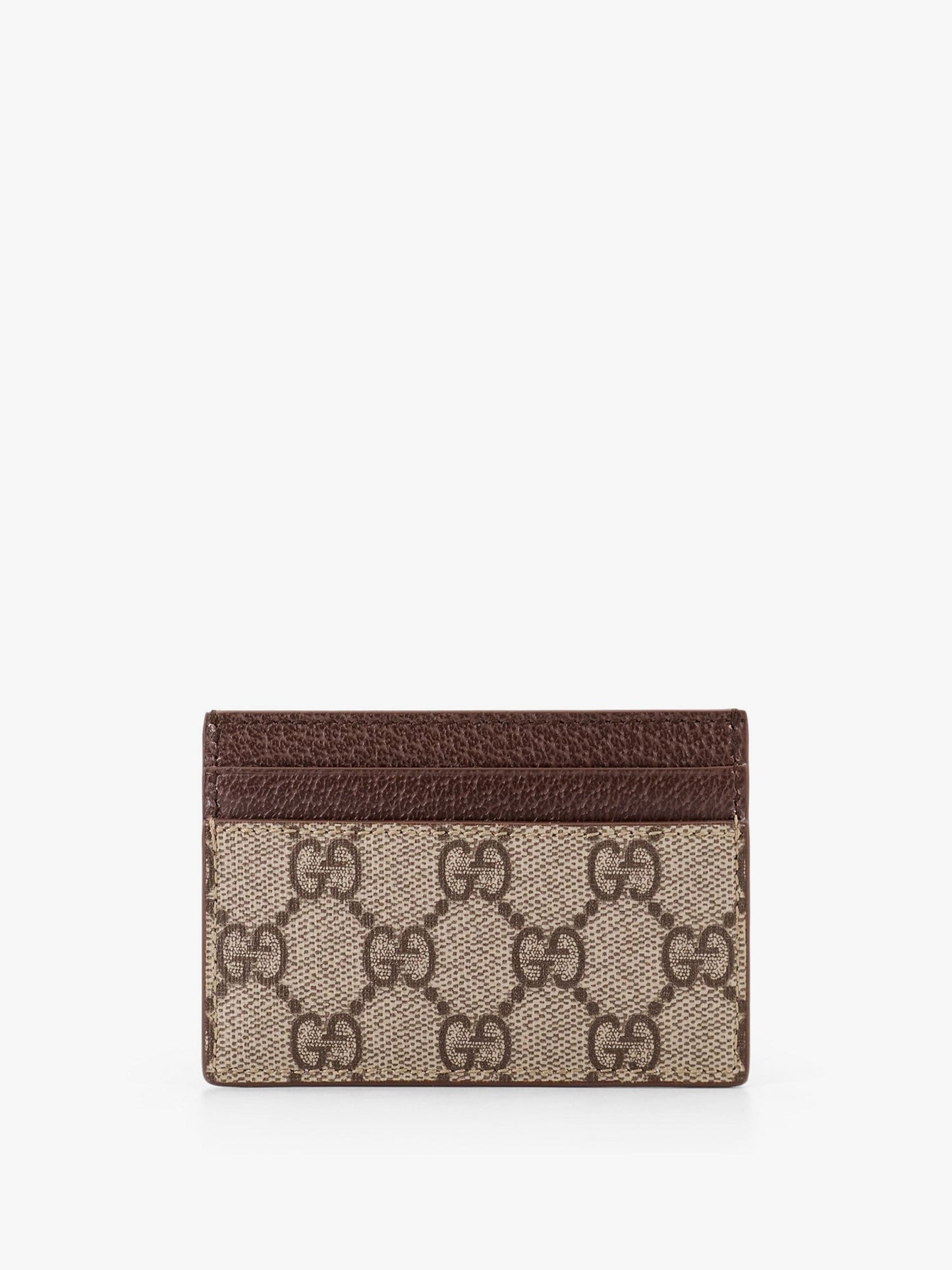 Gucci Gg Supreme Fabric And Leather Card Holder