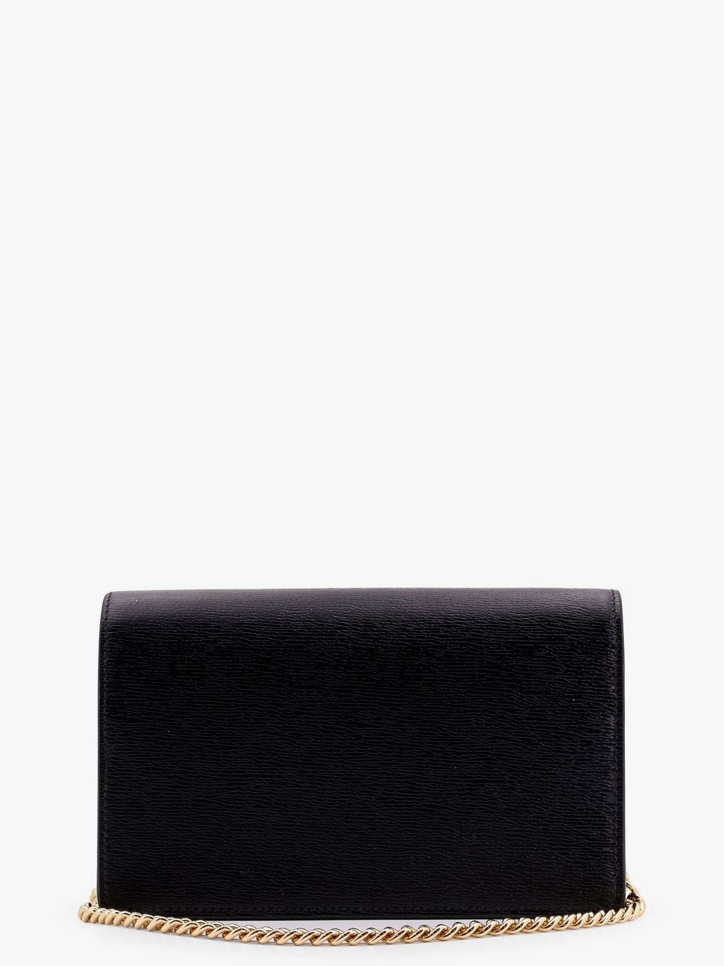 Gucci Leather Wallet With Removable Metal Shoulder Strap