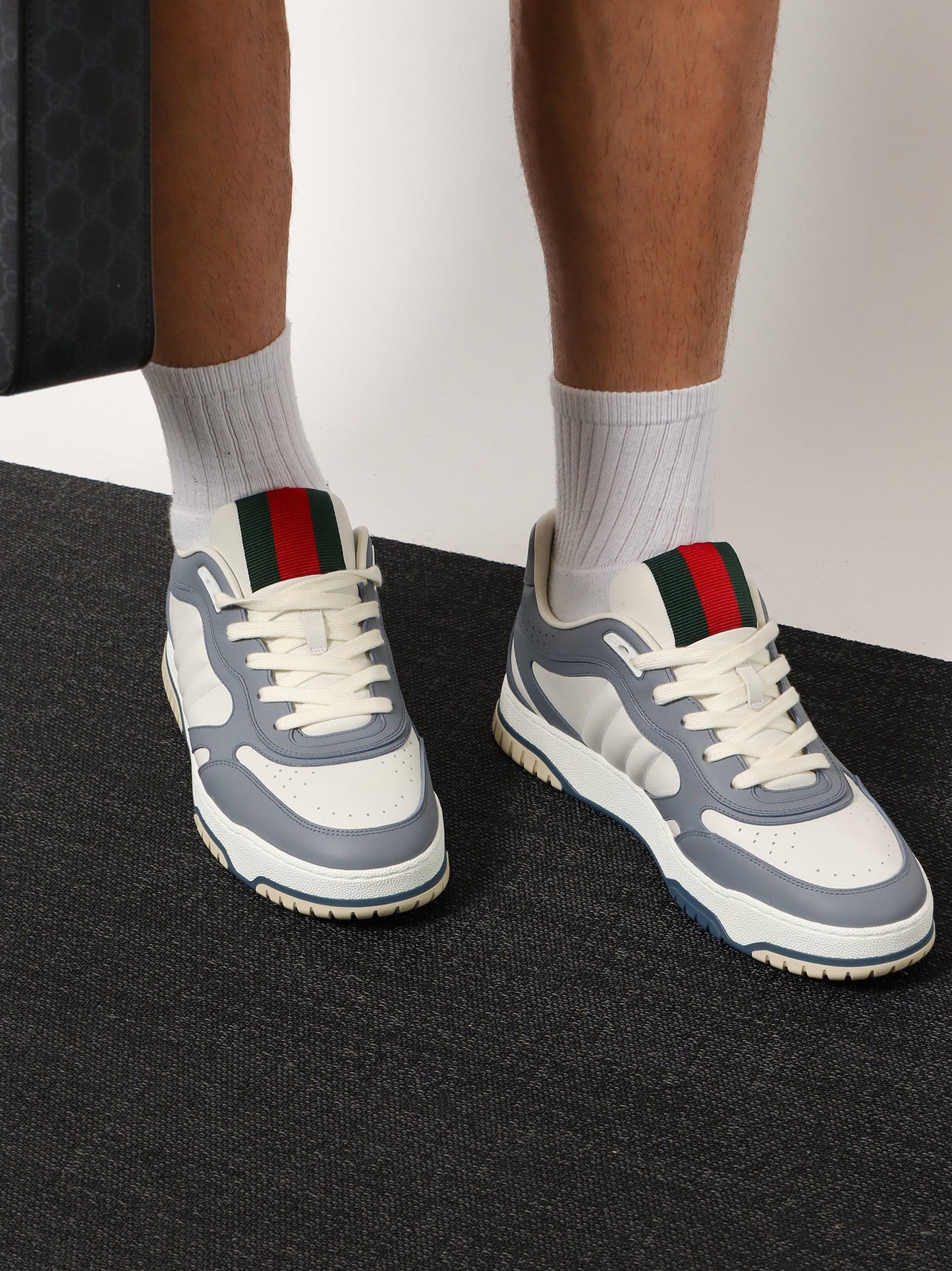 Gucci Re Web Leather Sneakers
