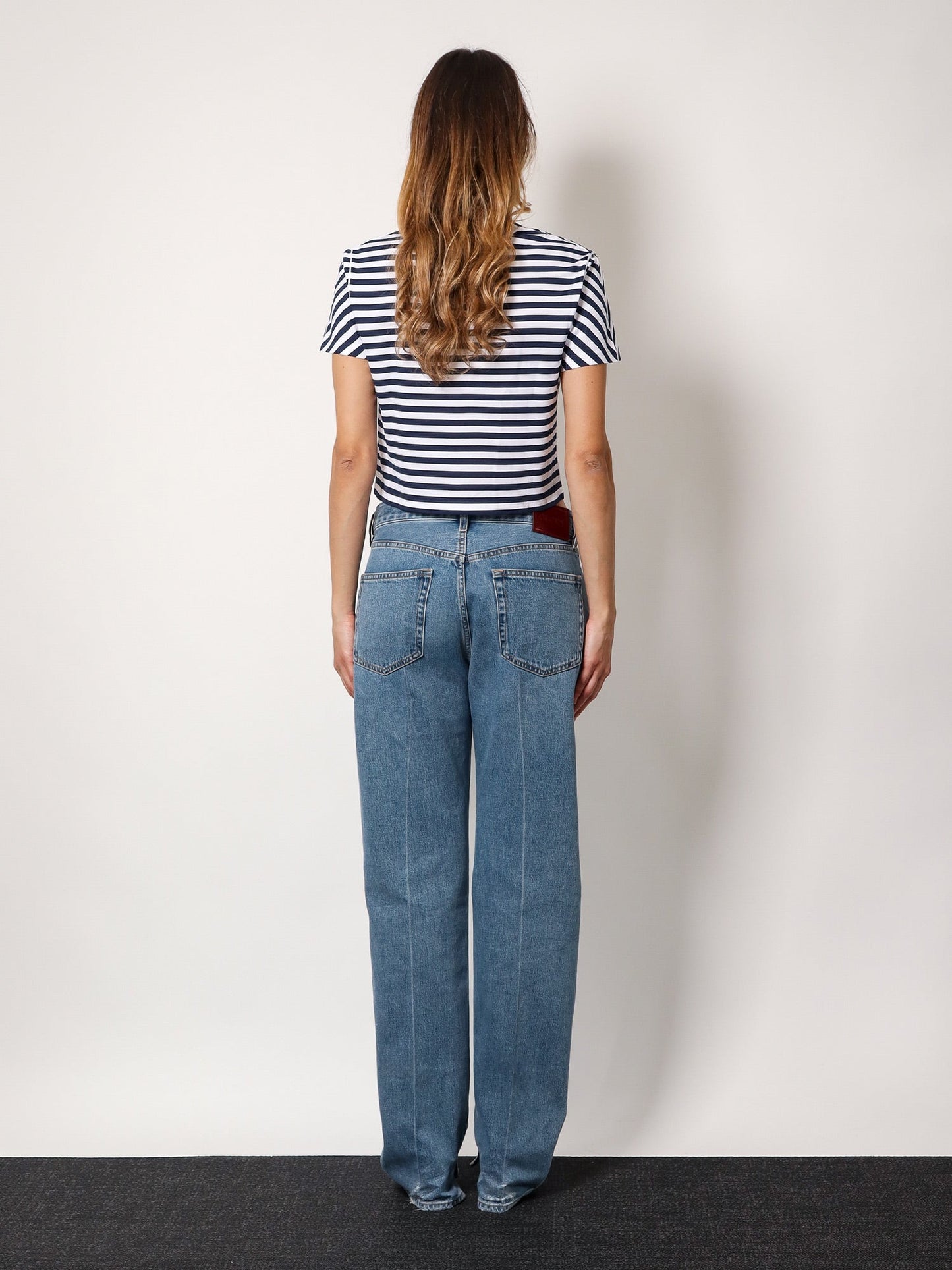 Gucci Cotton Jeans With Rossa Ancora Back Logo Patch
