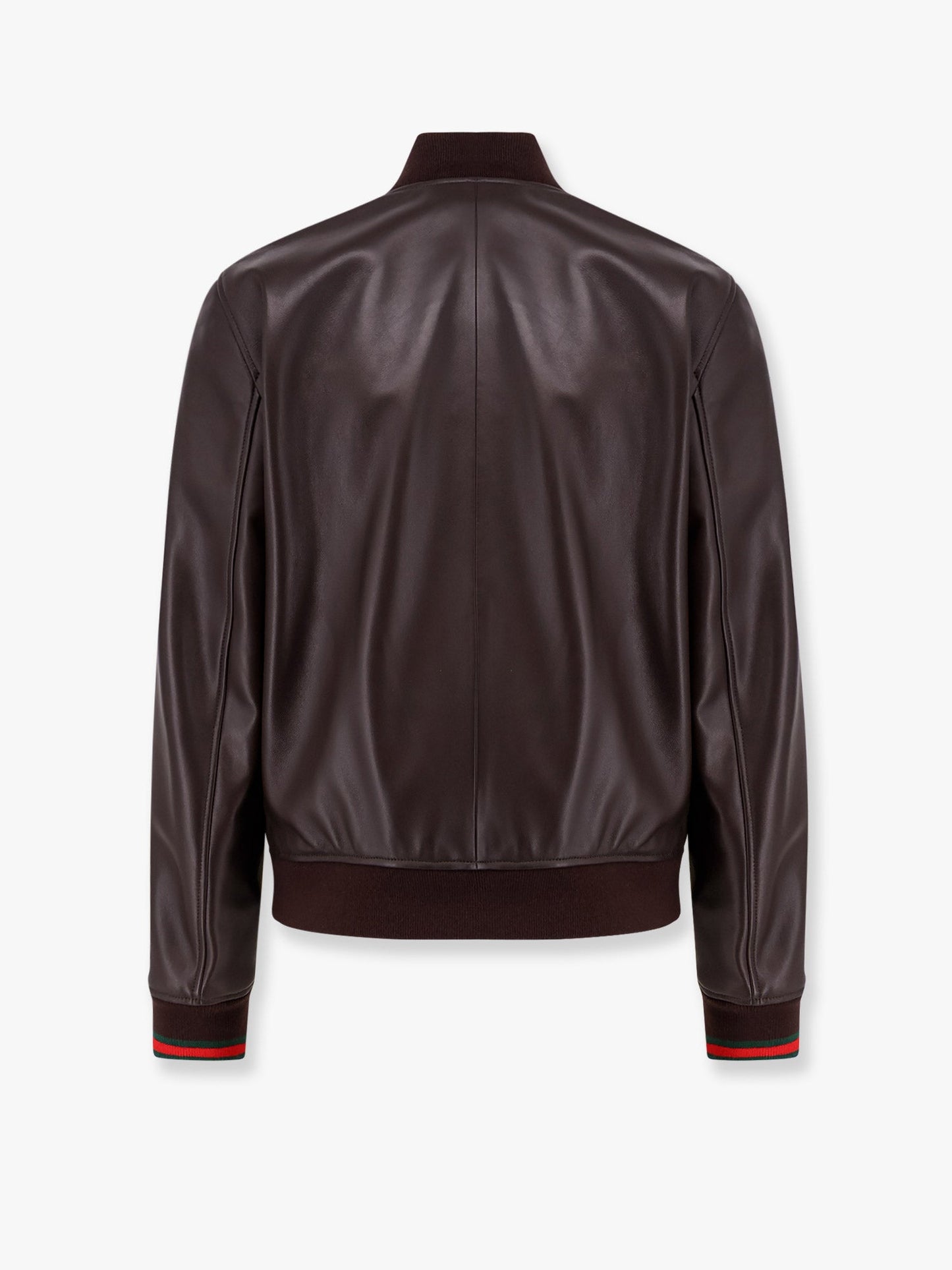 Gucci Leather Jacket With Gucci Embossed Detail