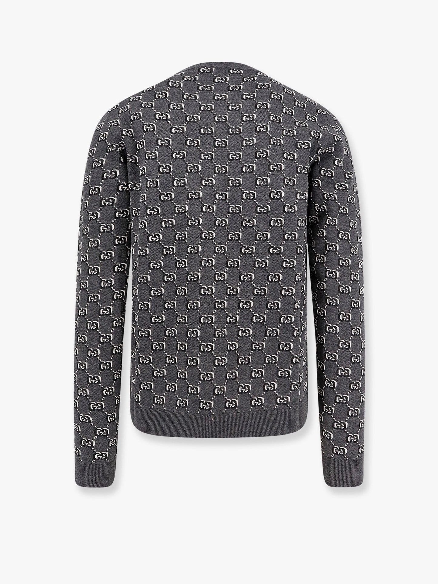 Gucci Wool Sweater With All Over Gg Motif