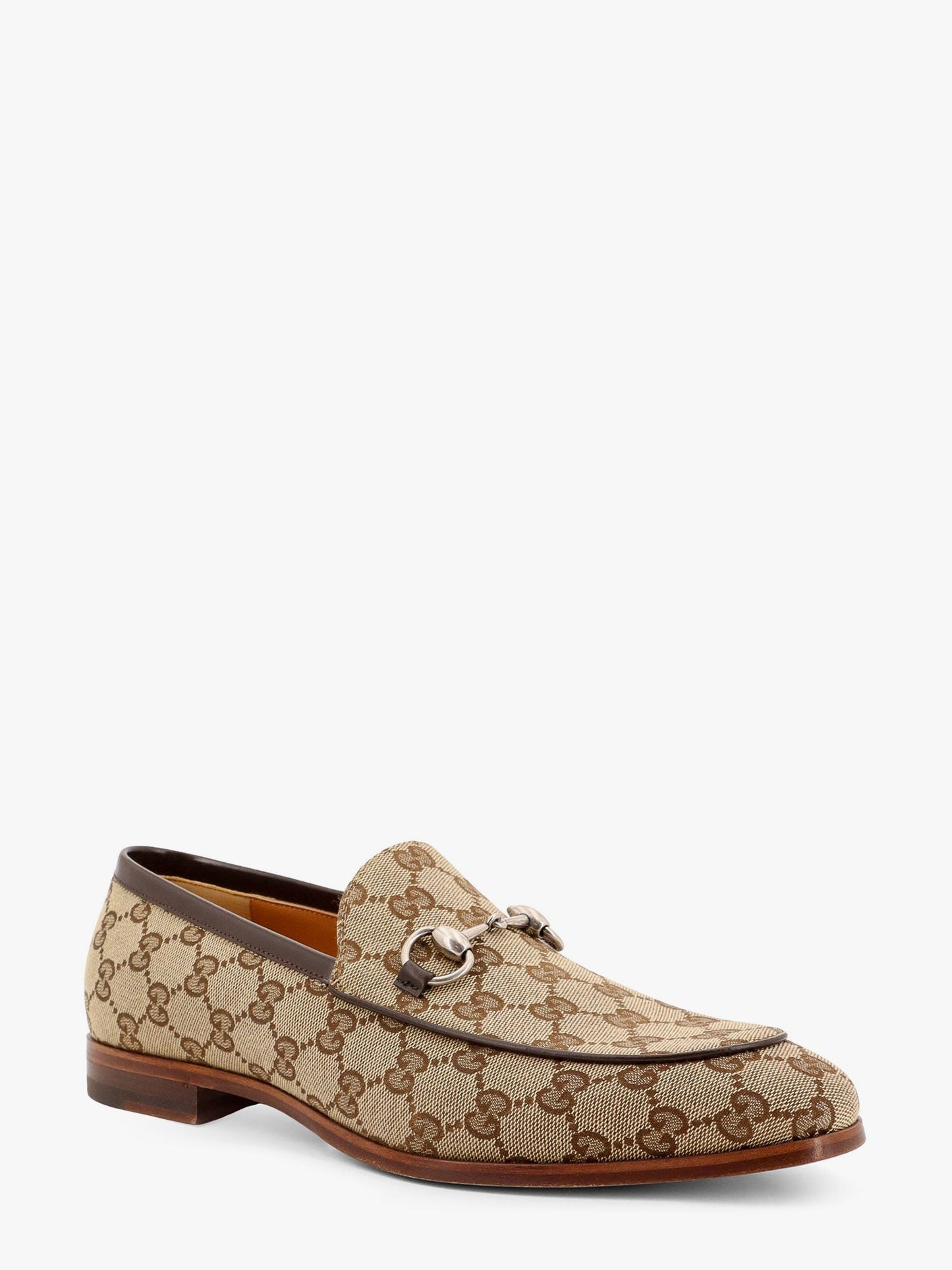 Gucci Gg Supreme Fabric And Leather Loafer