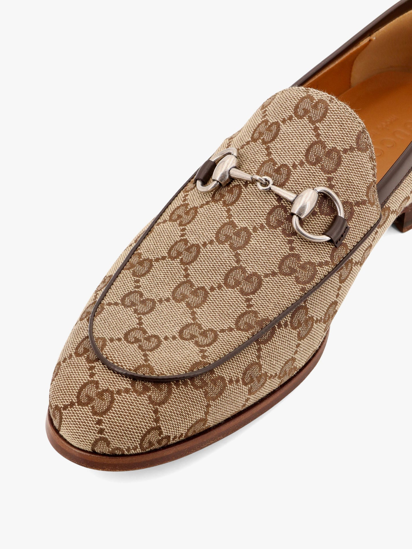 Gucci Gg Supreme Fabric And Leather Loafer