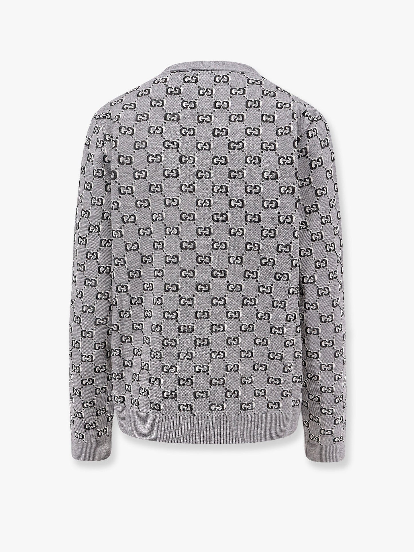 Gucci Wool Blend Cardigan With All Over Gg Motif