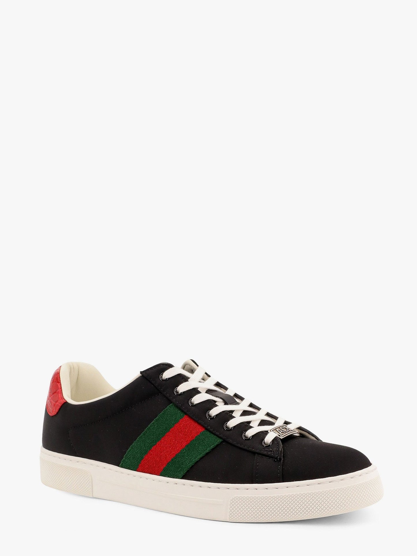 Gucci Ace Nylon Sneakers With Lateral Web Band