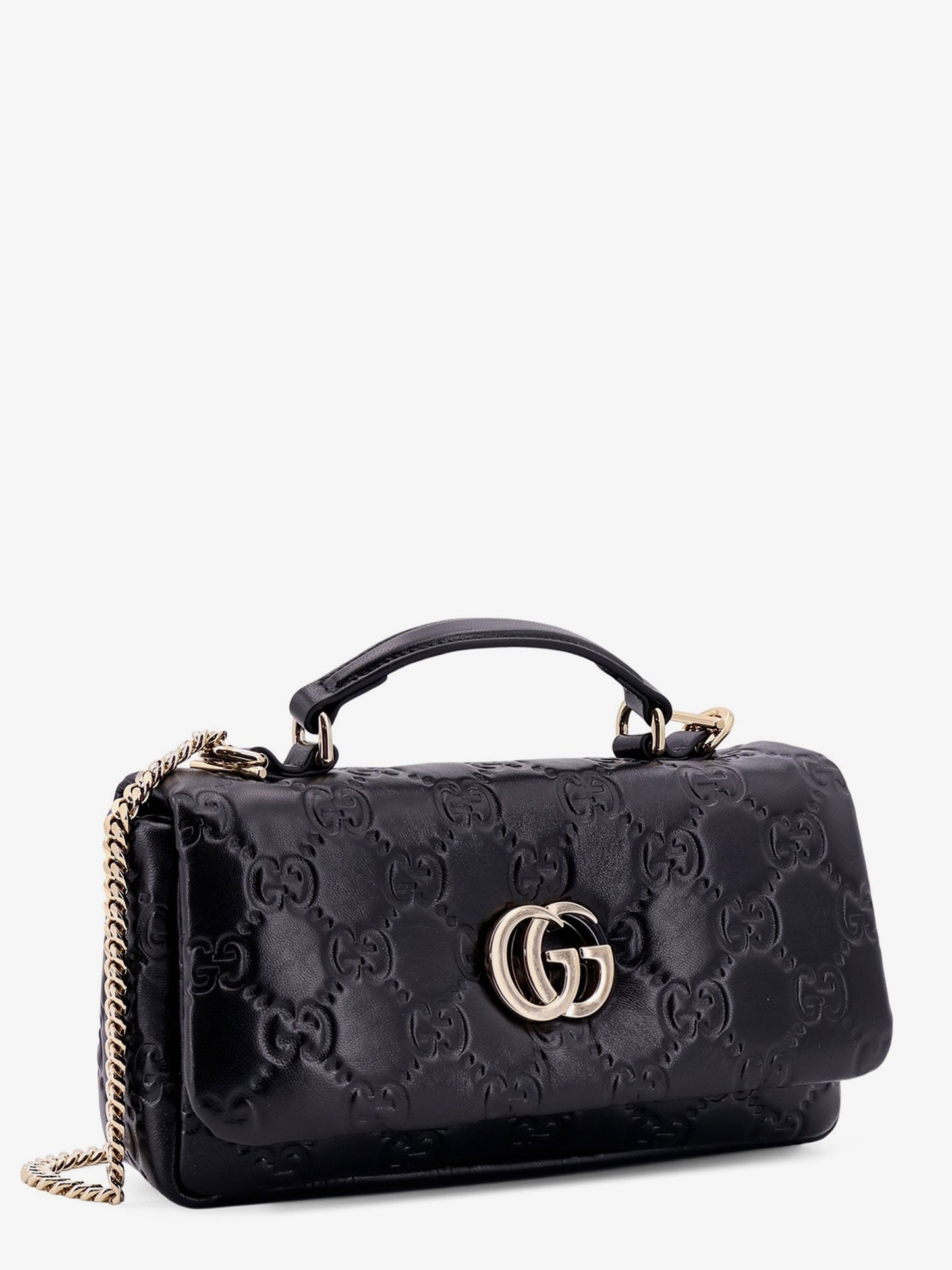 Gucci Mini Gg Milano Leather Handbag With All Over Gg Motif