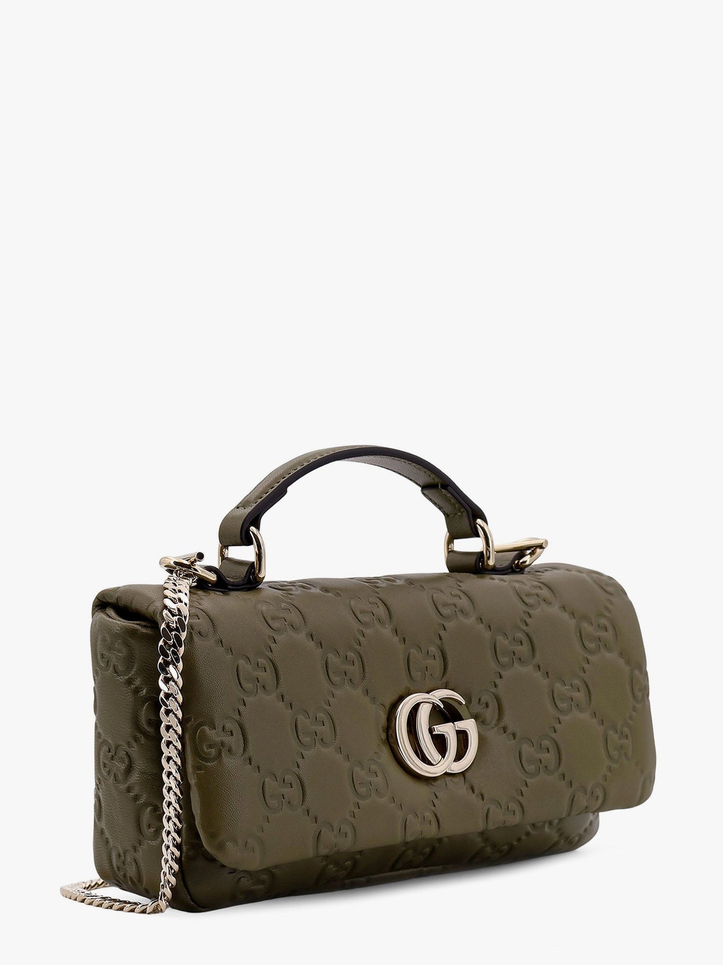 Gucci Mini Gg Milano Leather Handbag With All Over Gg Motif