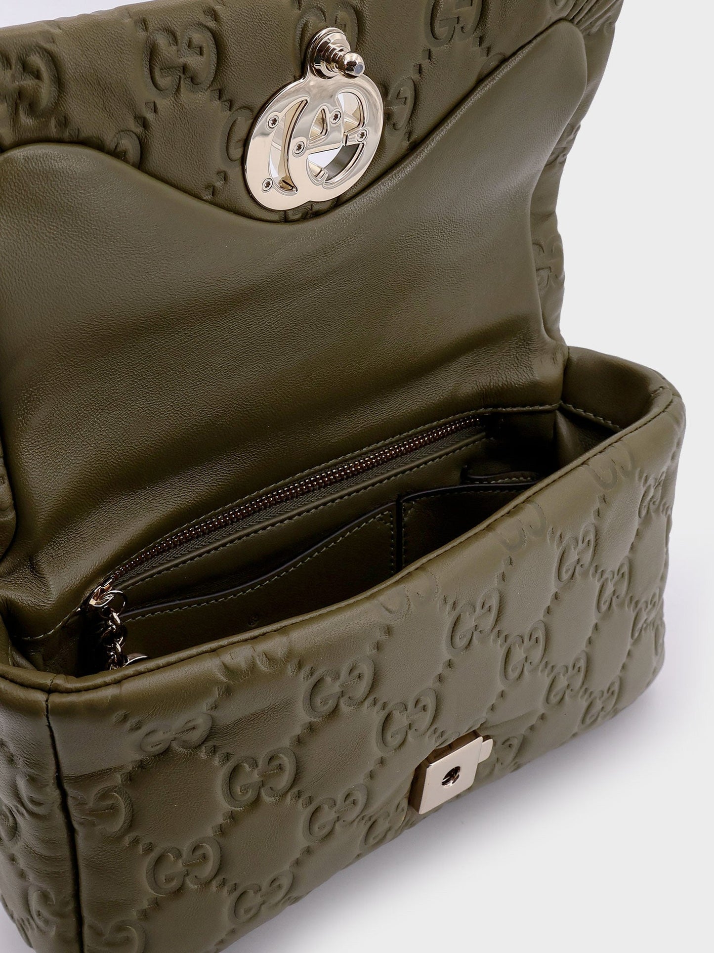 Gucci Mini Gg Milano Leather Handbag With All Over Gg Motif