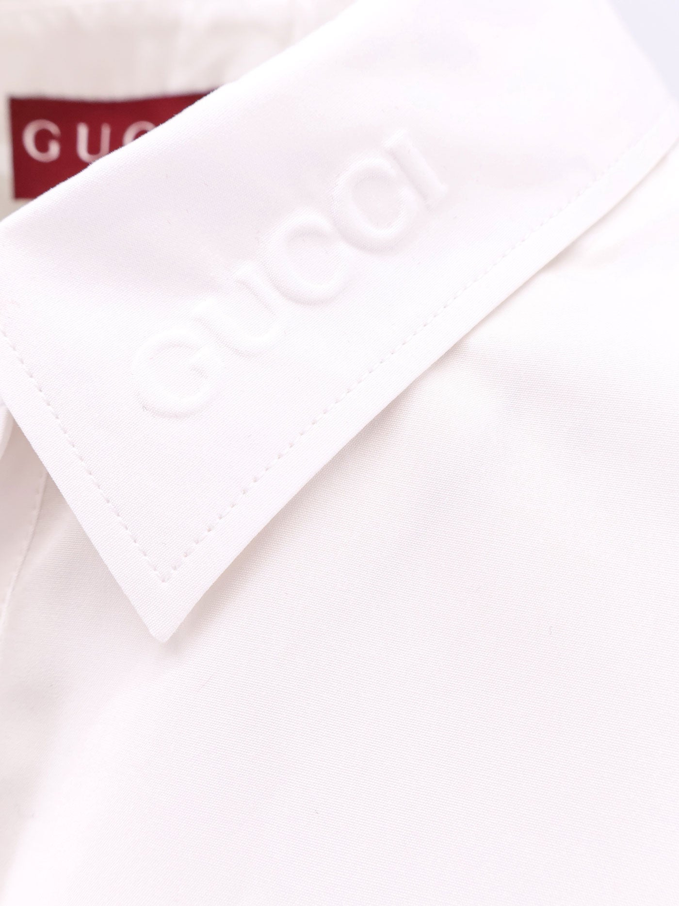 Gucci Cotton Shirt With Embossed Logo