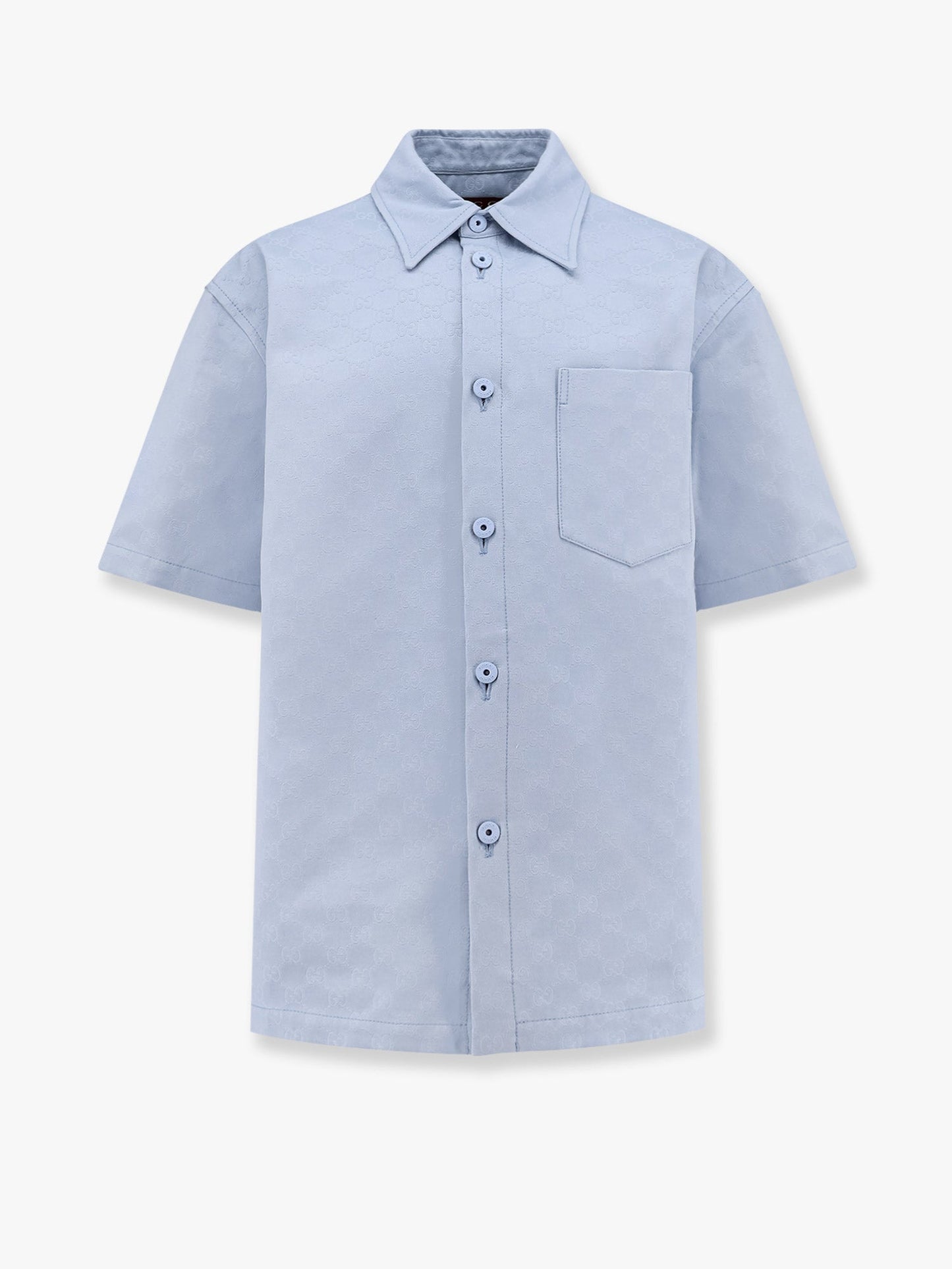 Gucci Gg Jacquard Oversize Cotton Shirt
